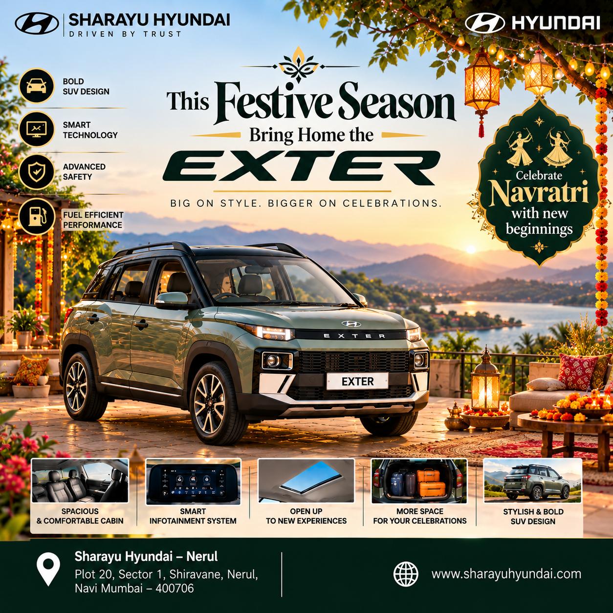This Festive Season, Bring Home the Hyundai EXTER | Celebrate Navratri with Sharayu Hyundai
