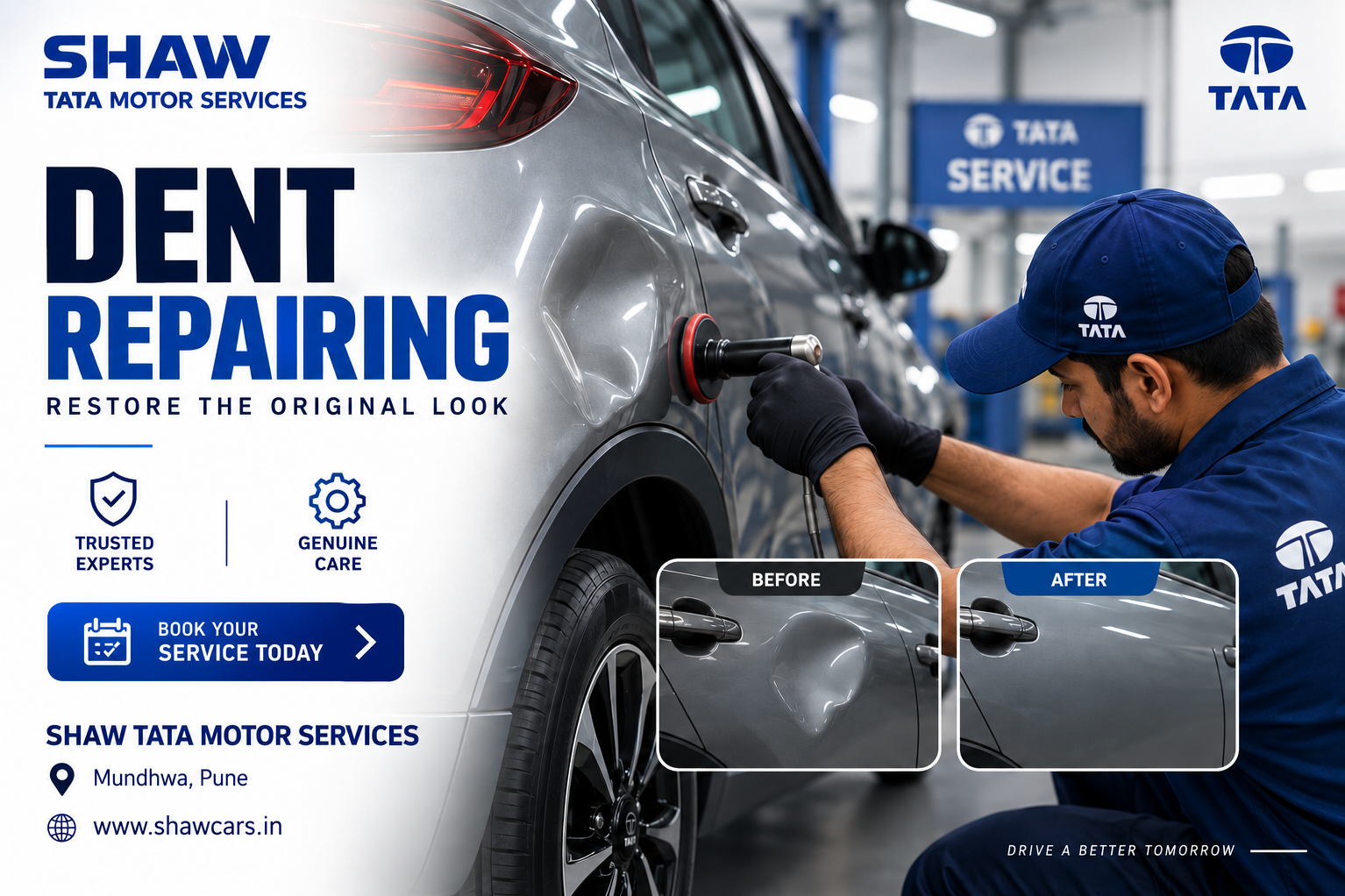 Restore the Original Look | Professional Dent Repair at Shaw Tata Motor Services