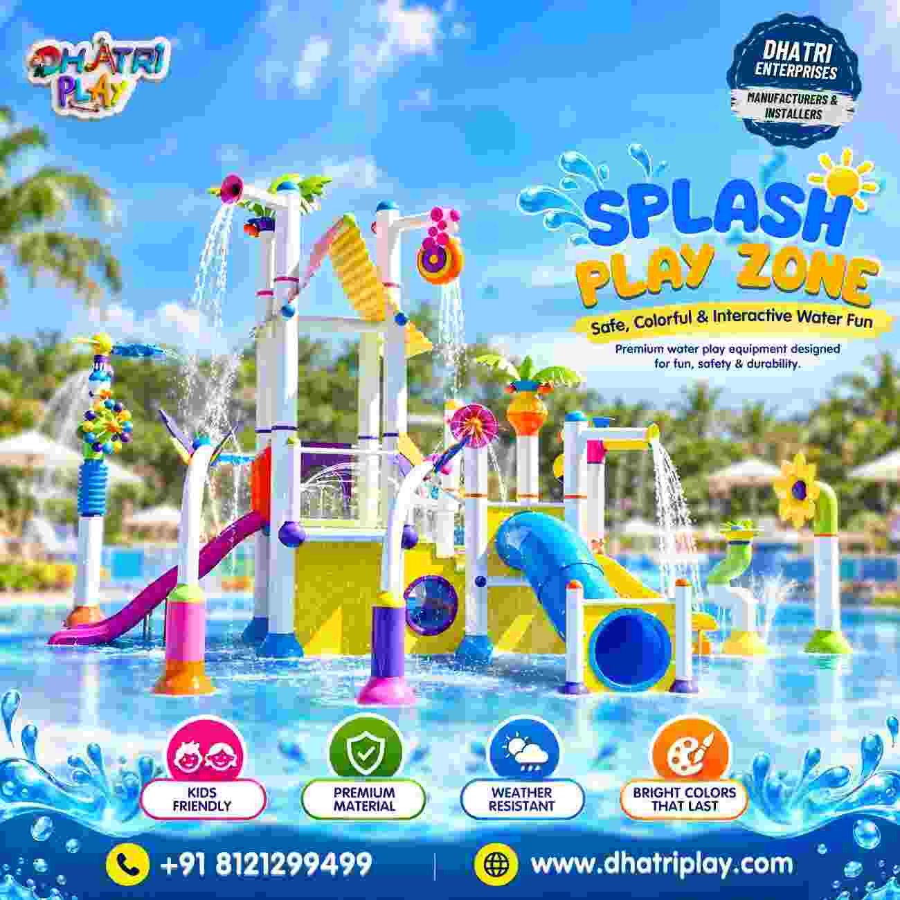 Water Park Equipment Manufacturer in India | Dhatri Play Splash Play Zone