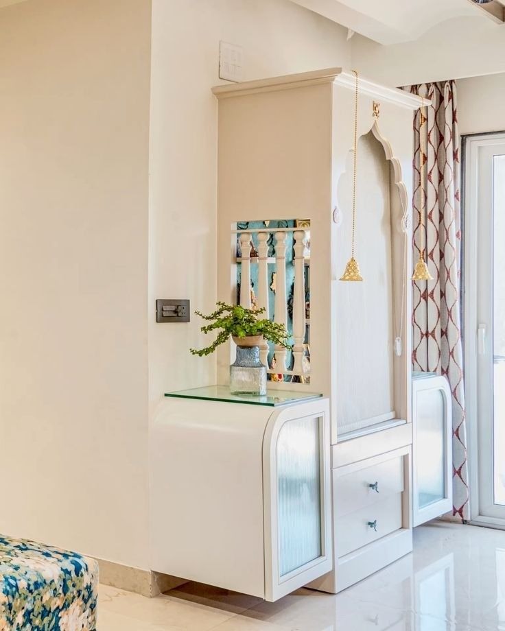 Pooja Unit Design with Elegant Arch Details | T.Nagar
