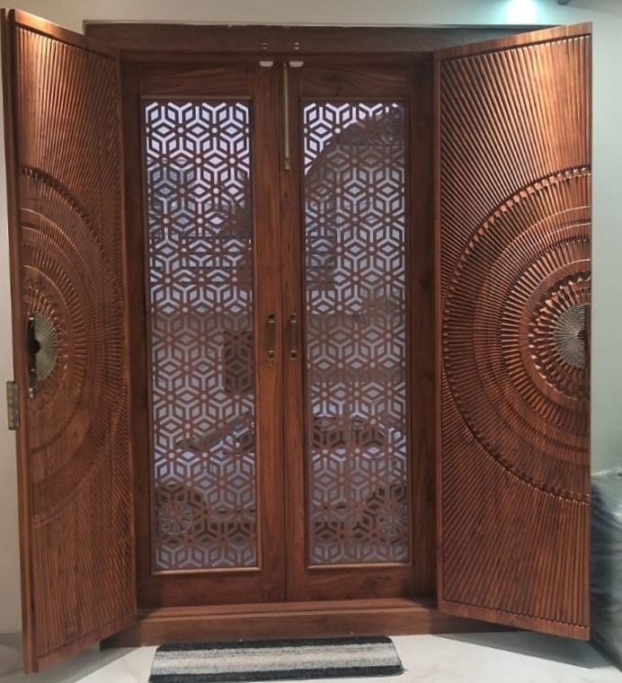 Wooden Pooja Cabinet Design for Elegant Homes | Adyar