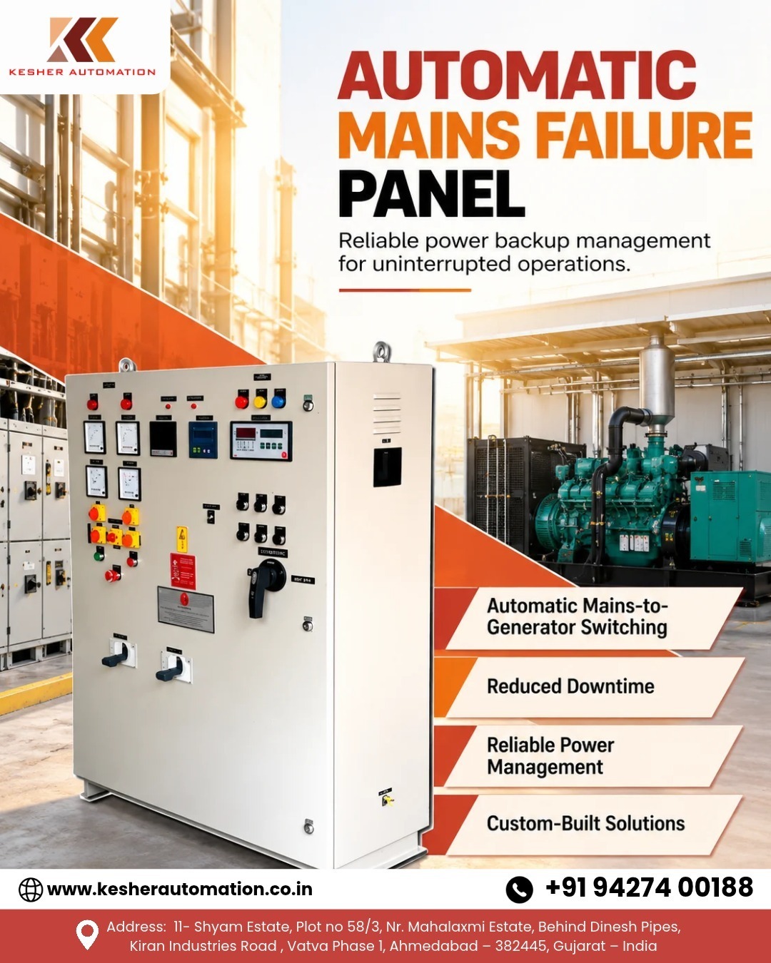 Automatic Mains Failure (AMF) Panel Improve Power Backup Management
