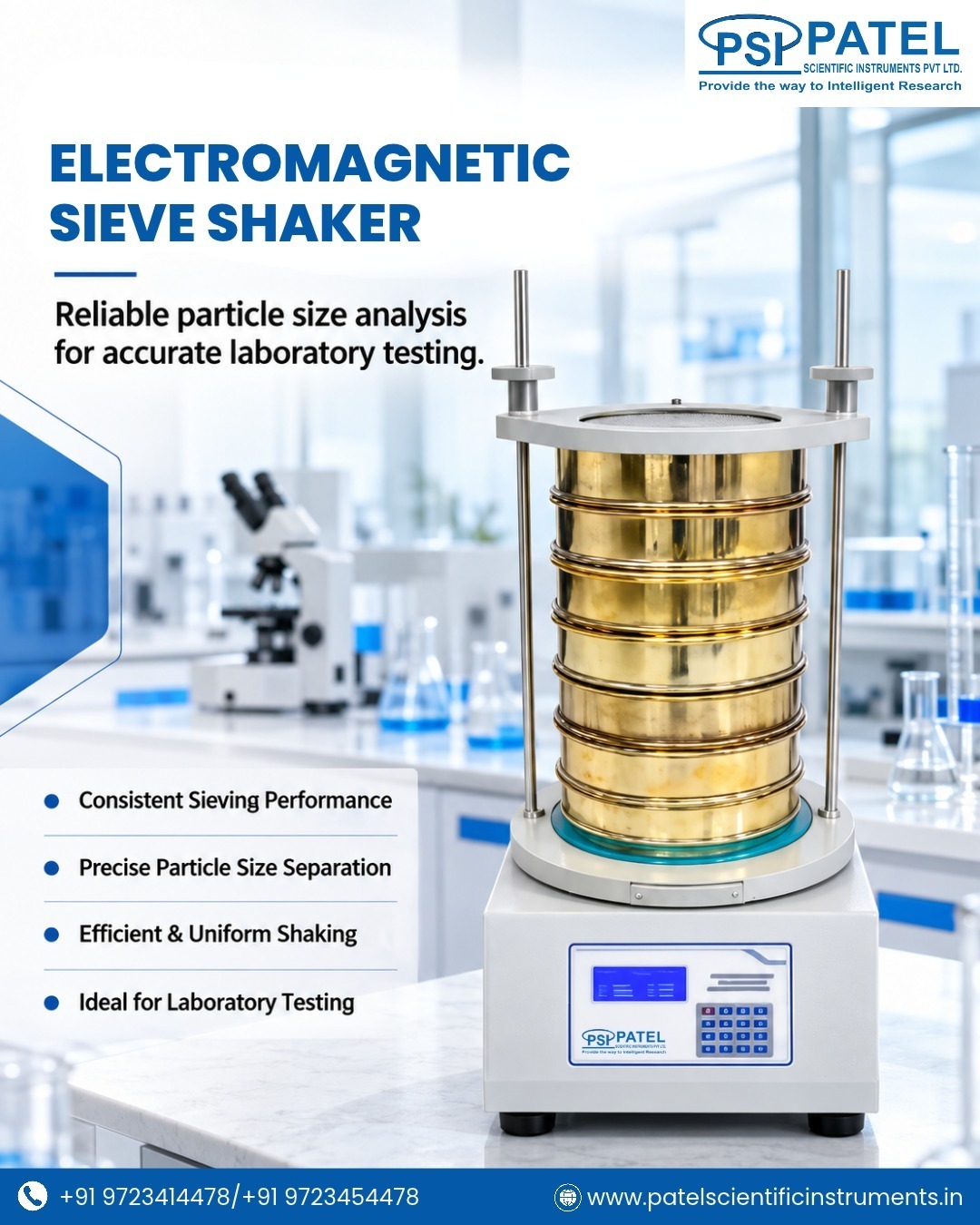 Electromagnetic Sieve Shaker for Precise Particle Size Analysis