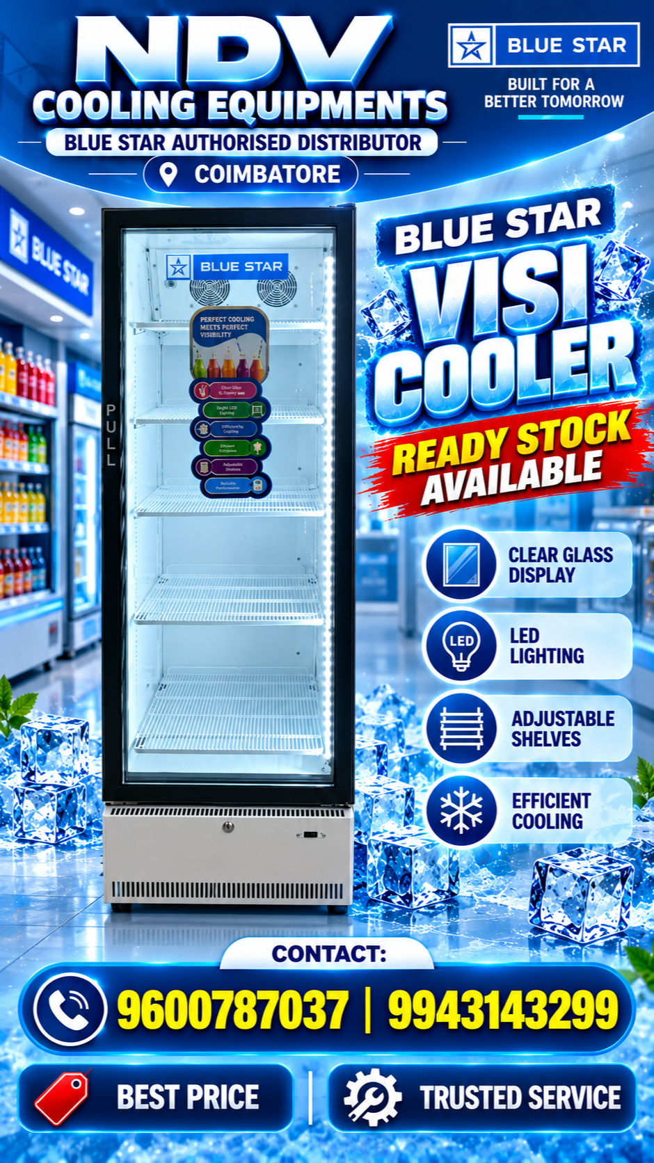 Ndv Cooling Equipments | Blue Star Authorised Commercial Visi Cooler Distributor In Coimbatore