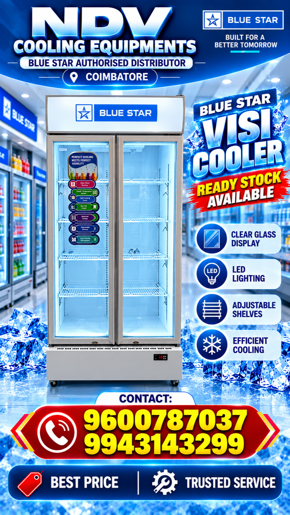 Ndv Cooling Equipments | Blue Star Authorised Commercial Visi Cooler Distributor In Coimbatore