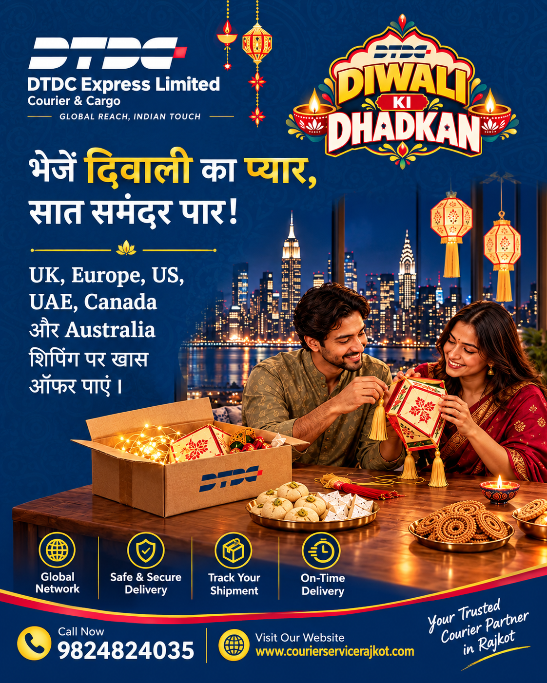 Diwali Gift Courier Service Near Me