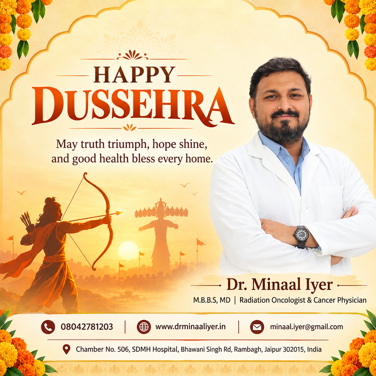 ✨ HAPPY DUSSEHRA FROM DR. MINAAL IYER ✨