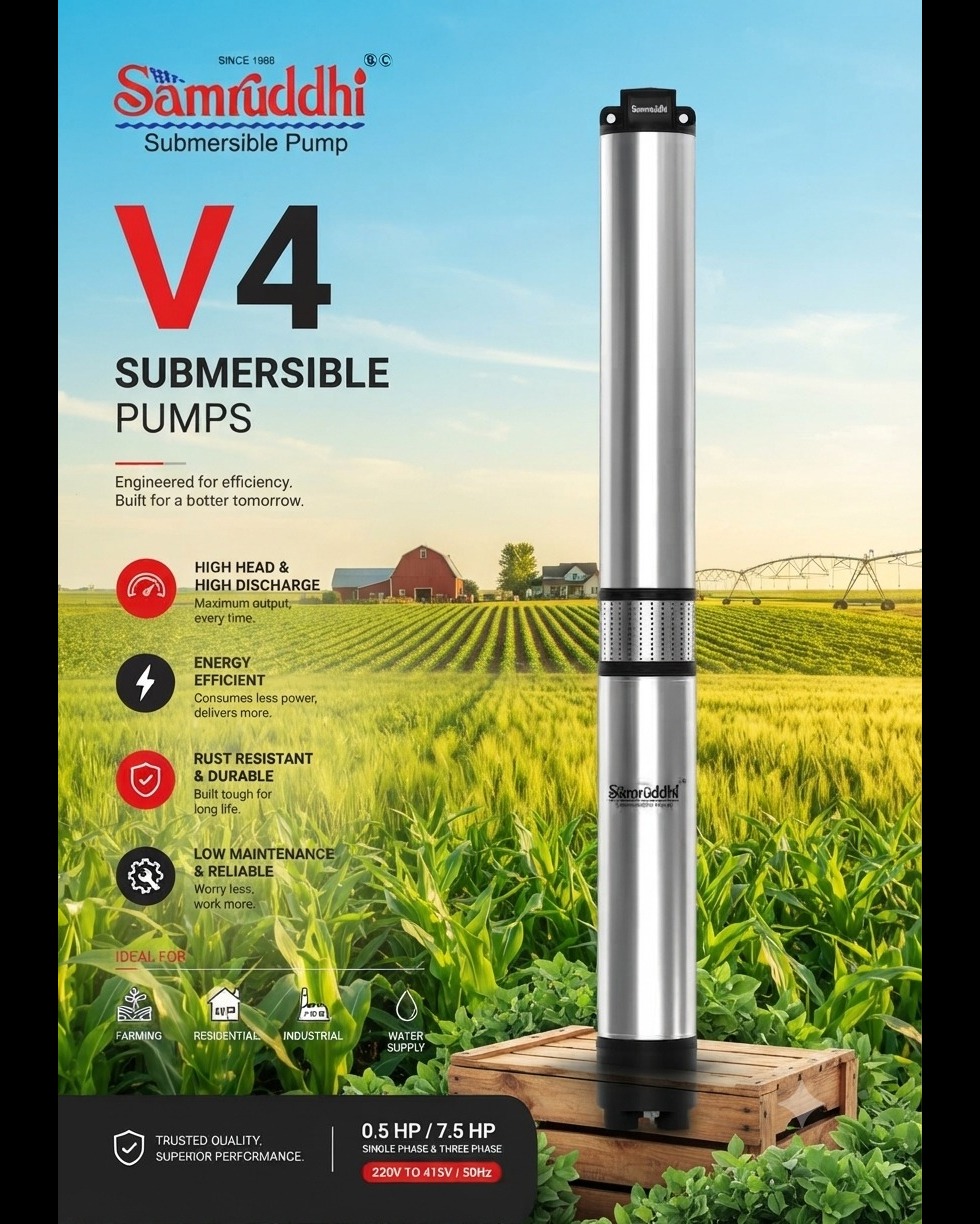 V4 5 HP 15 Stage agriculture pump Ankleshwar Bharuch top