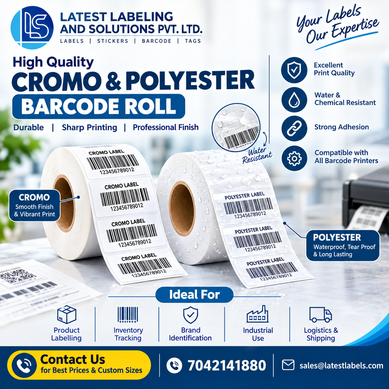 We are deal in "Barcode Roll" in Hapur.... We are deal in "Barcodes, Labels, St... We are deal in '....