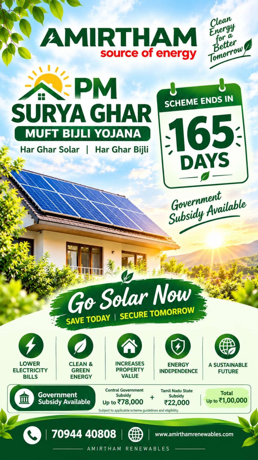 βοΈπ 165 Days to a Greener Future! Now 165 Days to Make the Switch to Solar! πβοΈ
π‘ Go Solar Now β ...