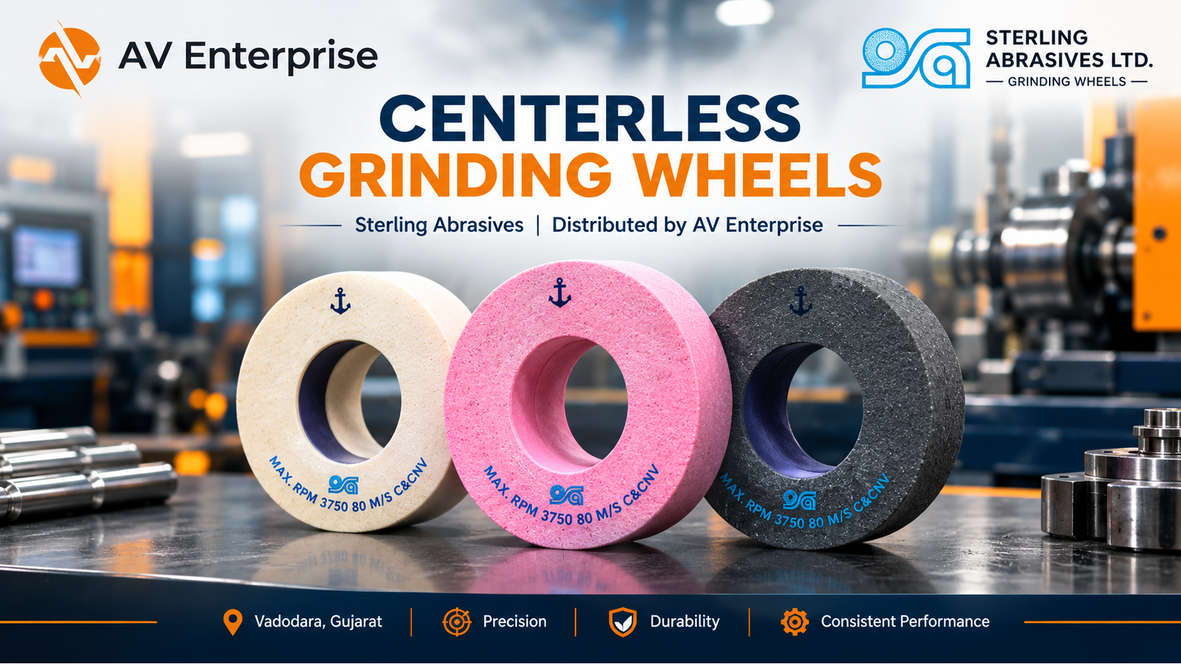 AV Enterprise – Centerless Grinding Wheel Supplier in Dahej, Gujarat