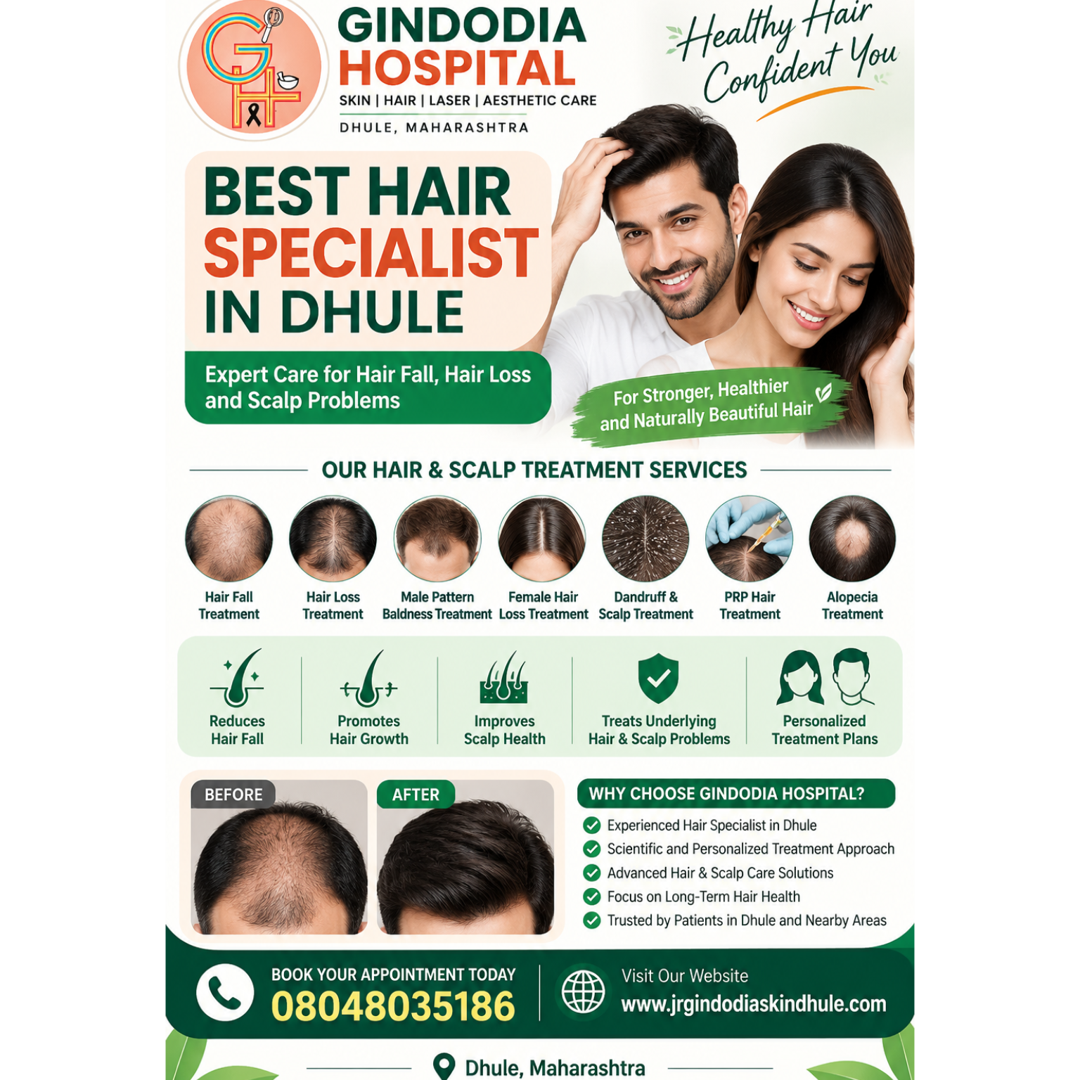 Best Hair Specialist in Dhule | Gindodia Hospital