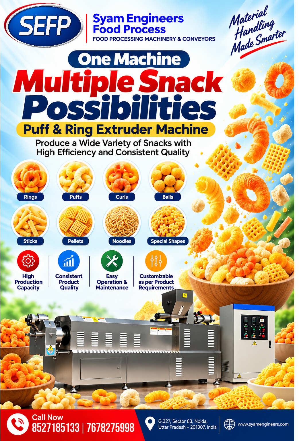 Puff and Ring Extruder Manufacturer