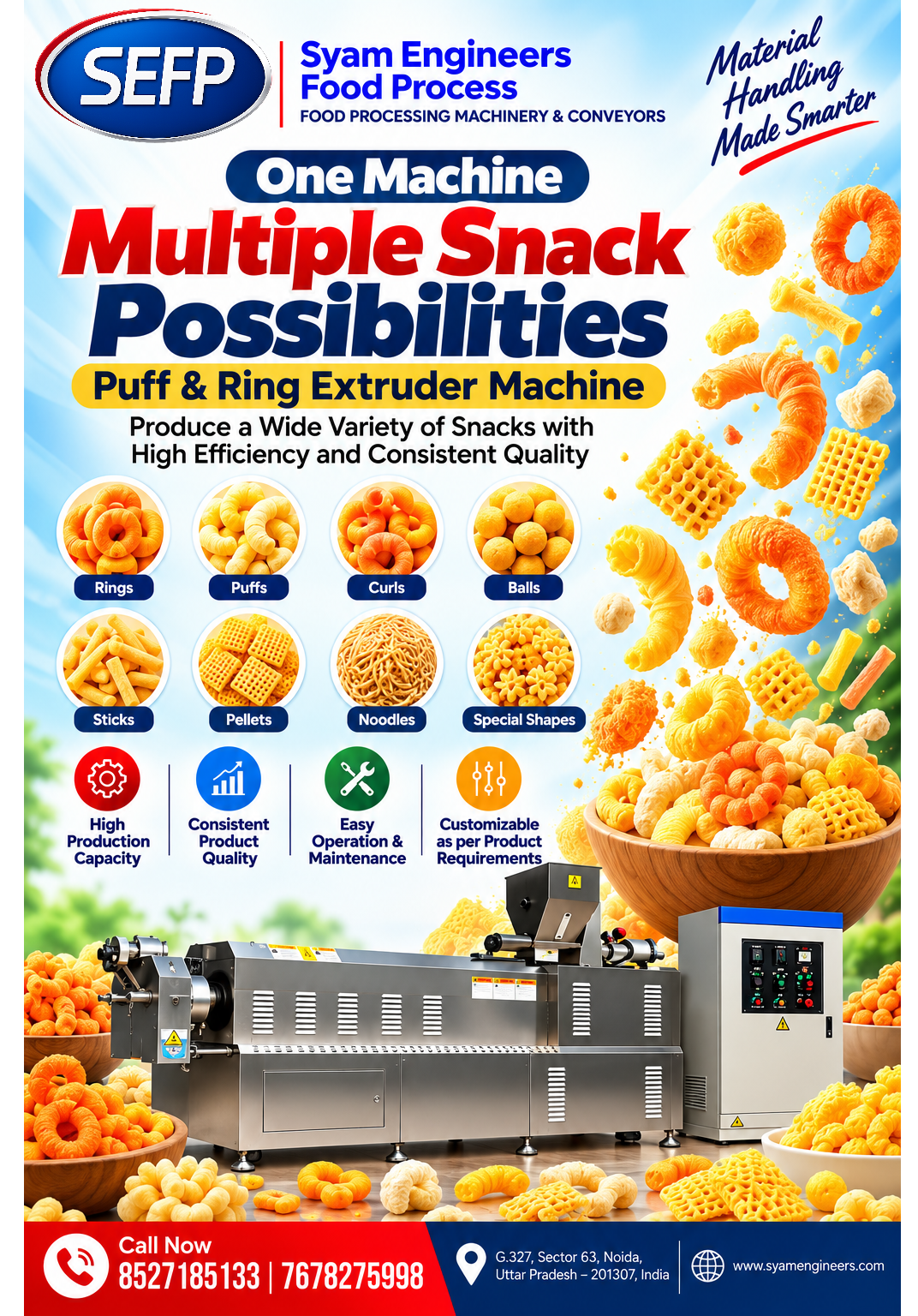Puff Extruder Machine Manufacturer