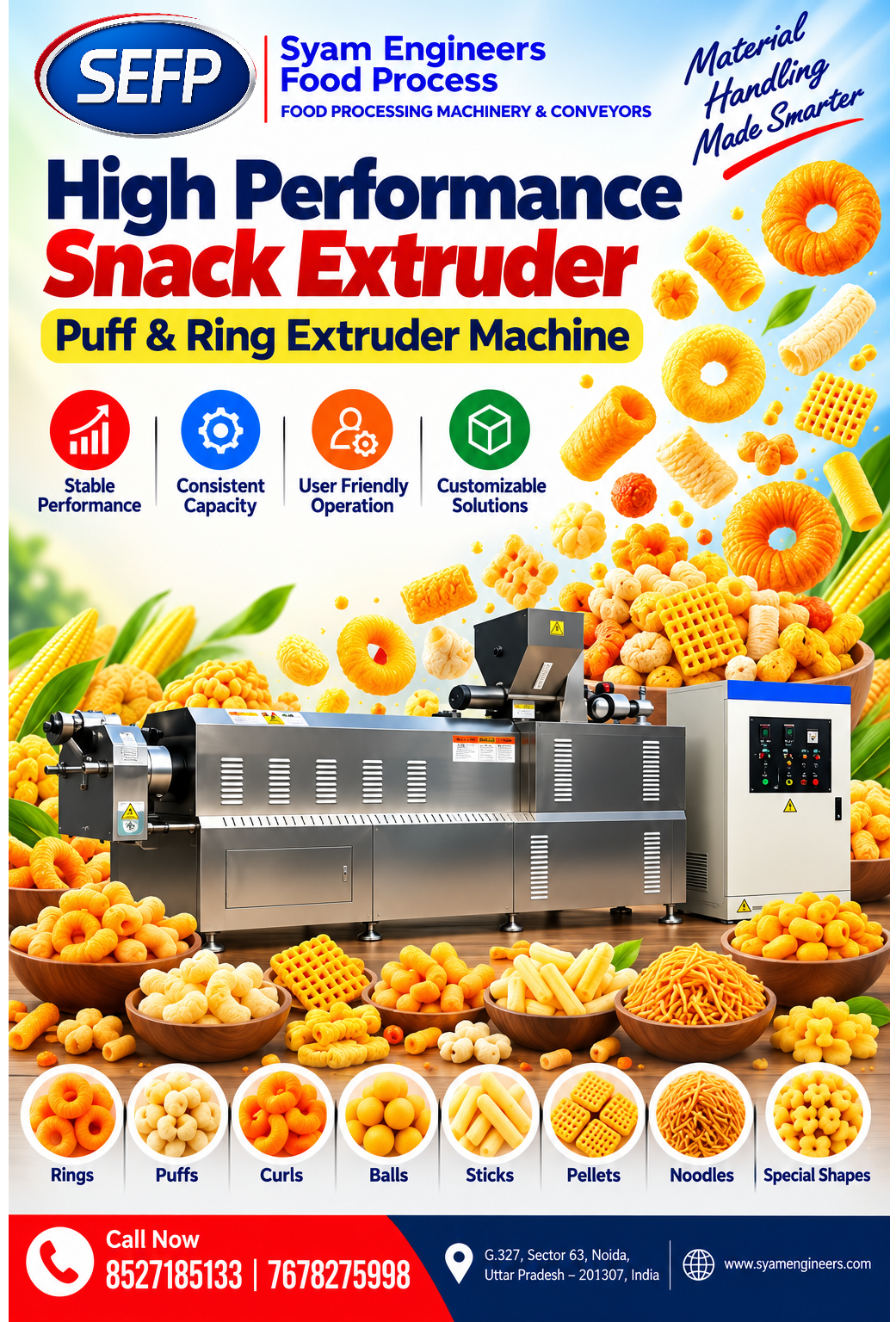 Puff and Ring Extruder Machine Manufacturer in NoidaPuff and Ring Extruder Machine Price in IndiaThe...