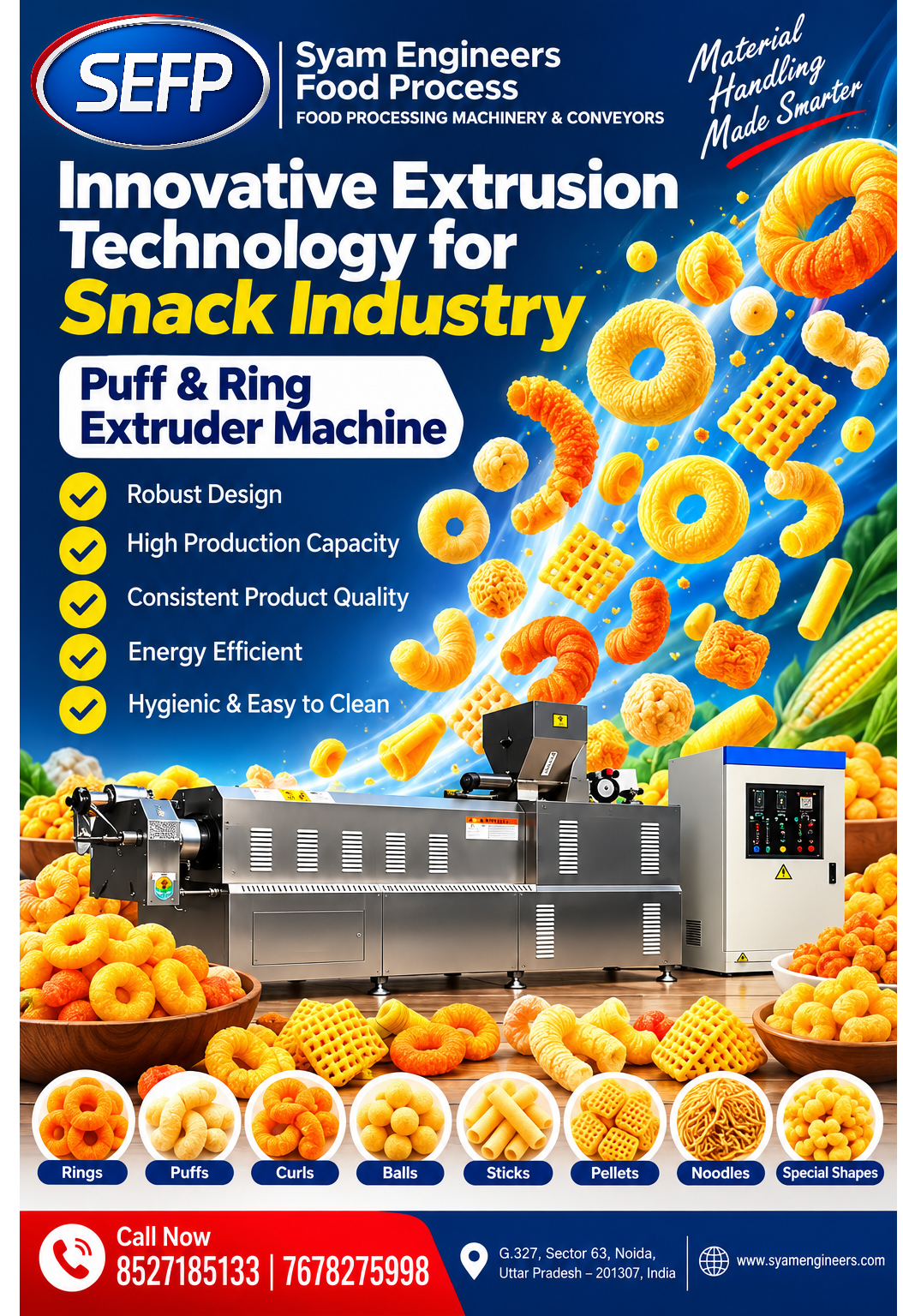 Industrial Snack Extruder Machine