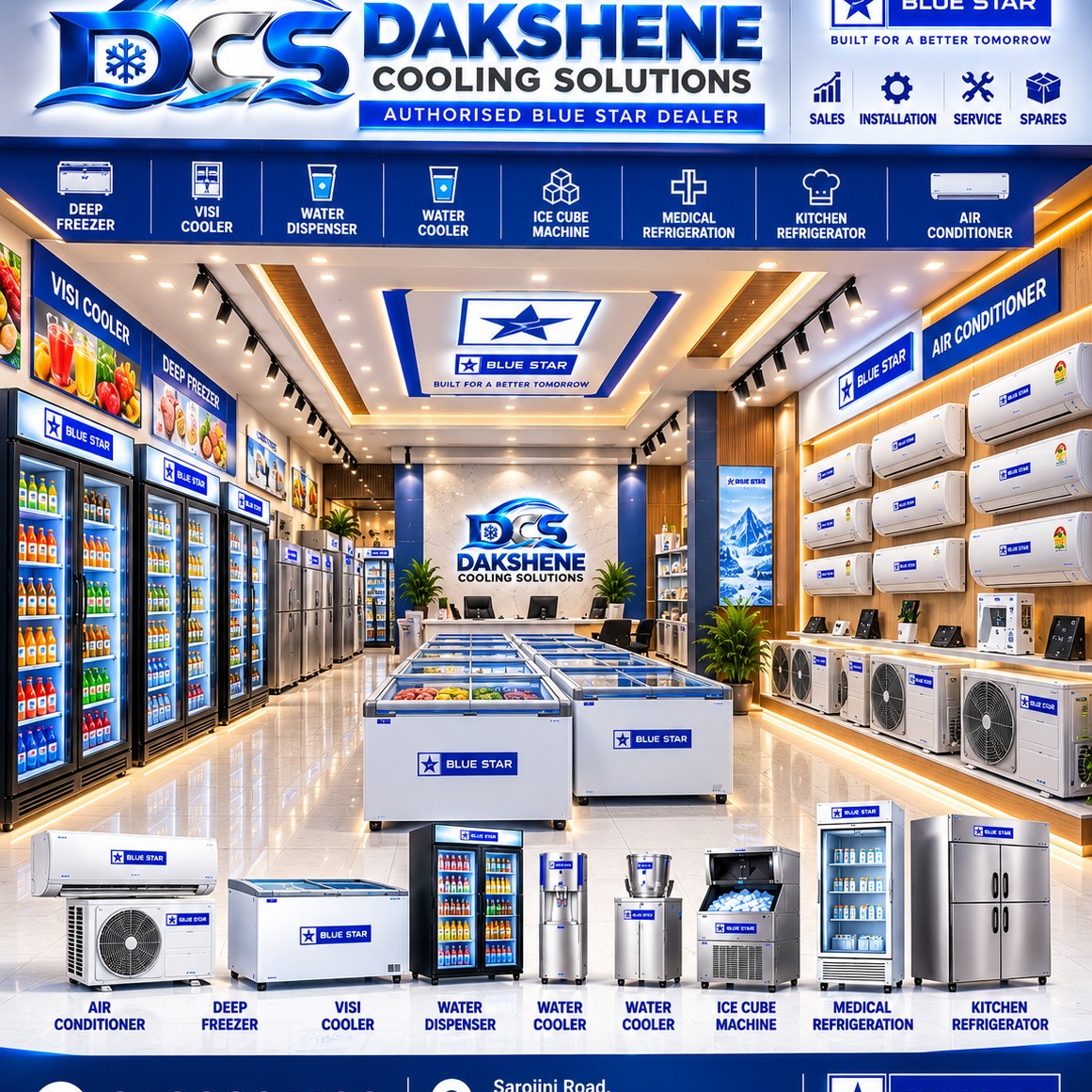 Ndv Cooling Equipments | Blue Star Authorised Commercial Visi Cooler Distributor In Coimbatore