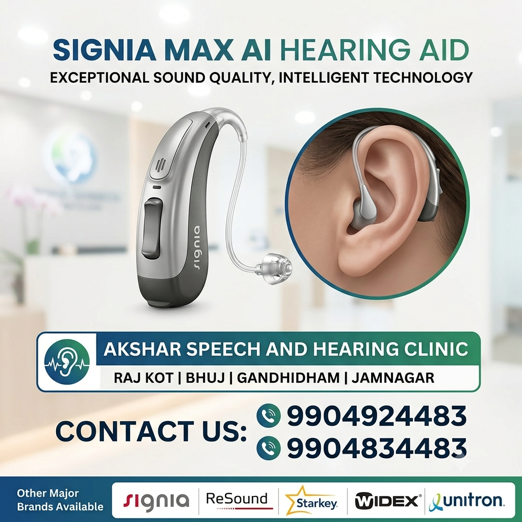 Akshar speech and hearing clinic Rajkot Bhuj Gandhidham Jamnagar Porbandar Mahuva Ahmedabad surat