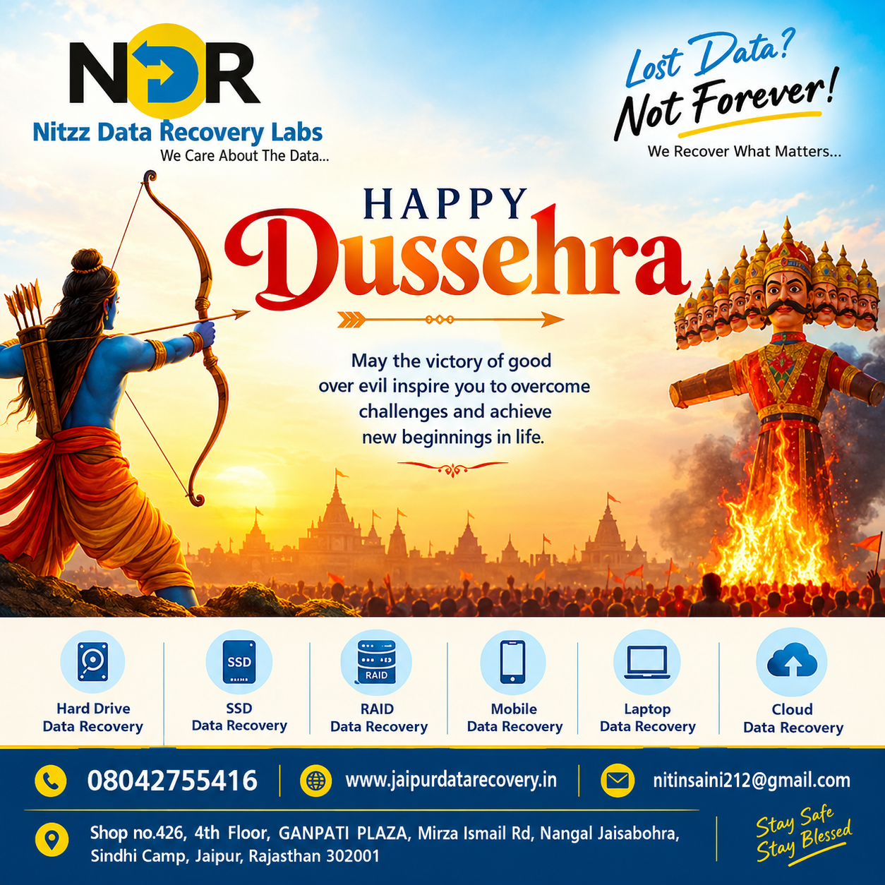 Happy Dussehra 2026 – Nitzz Data Recovery Labs