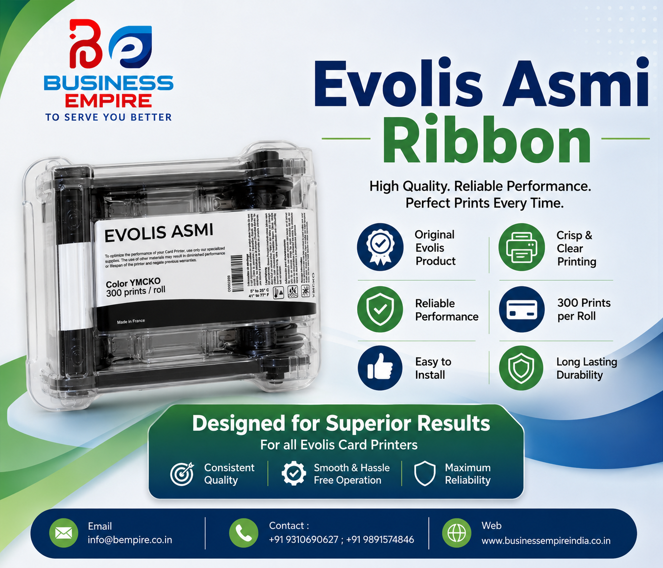Evolis Asmi Full & Half Ribbon in Delhi, India