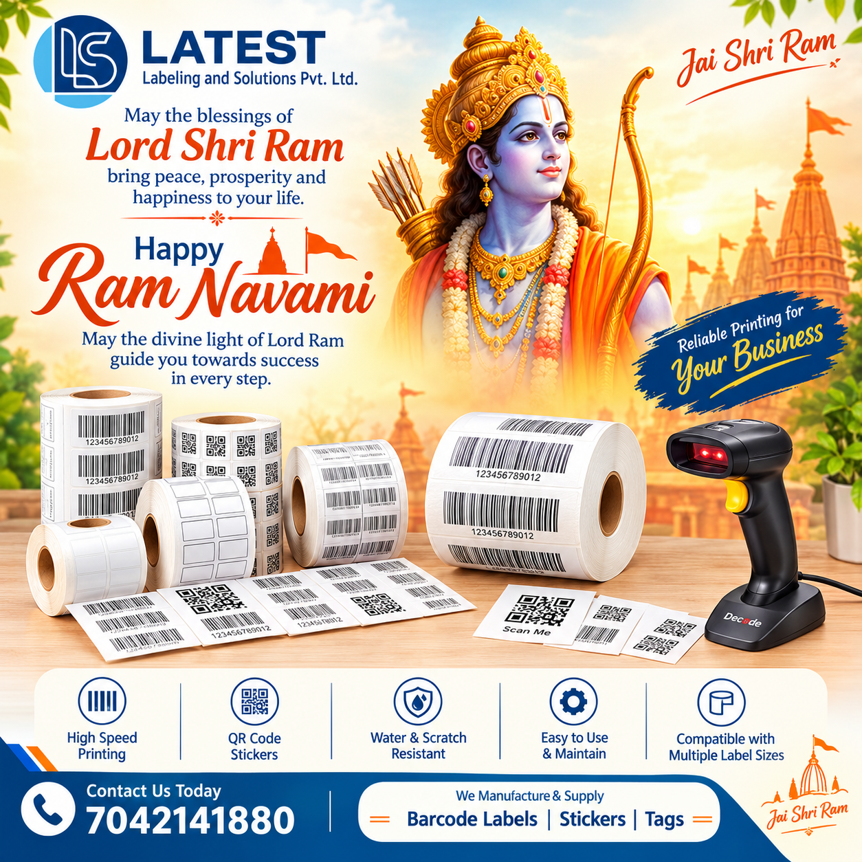 We are deal in "Barcode Roll" in Hapur.... We are deal in "Barcodes, Labels, St... We are deal in '....
