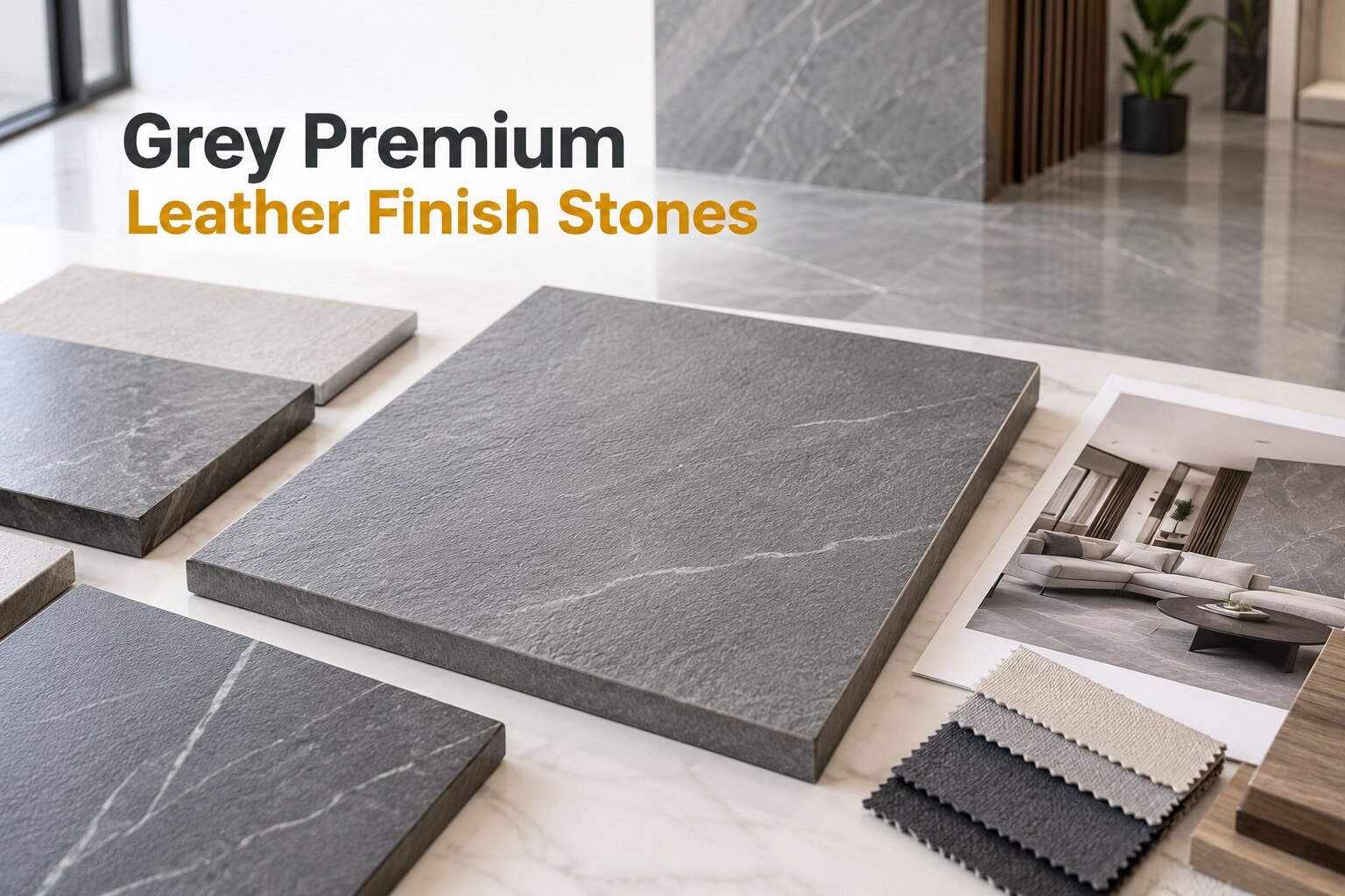 Avoiding Design Mismatches with Grey Premium Leather Finish Stones