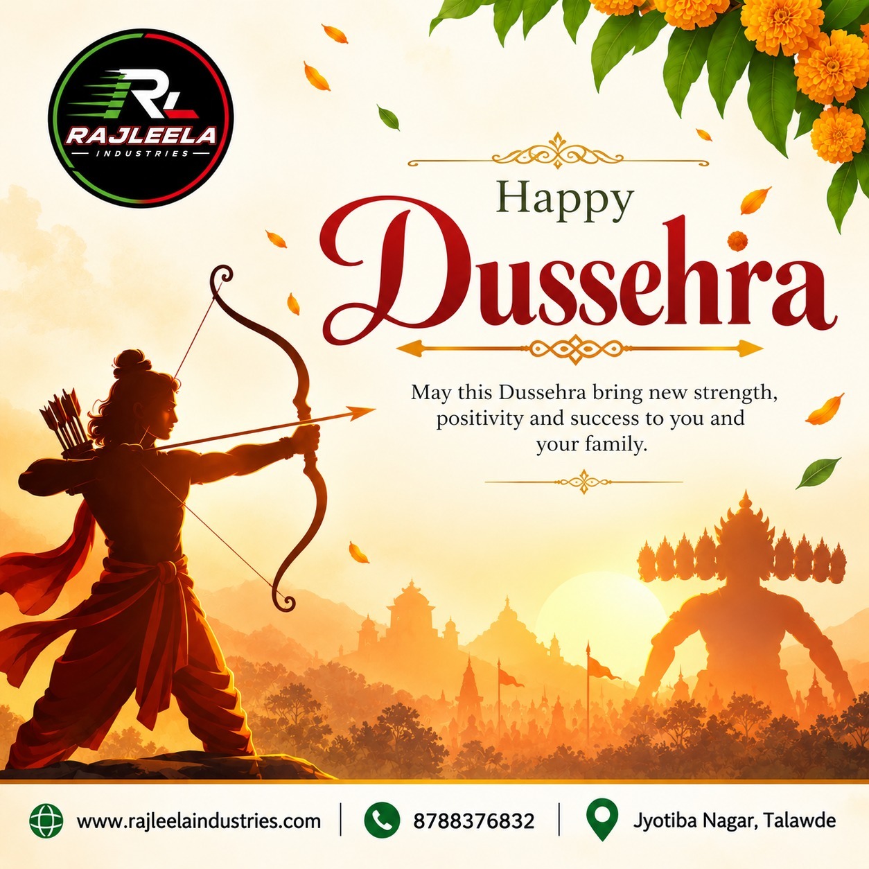 ✨ **Happy Dussehra from Rajleela Industries!** ✨