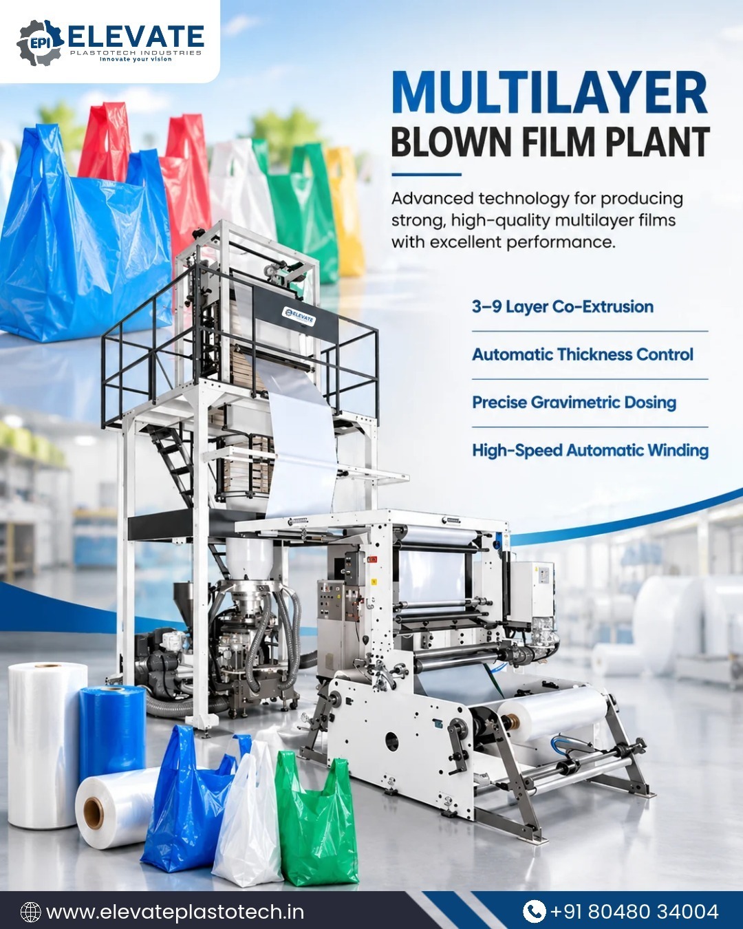 Multilayer Blown Film Plant Improve Plastic Film Quality and Production Efficiency