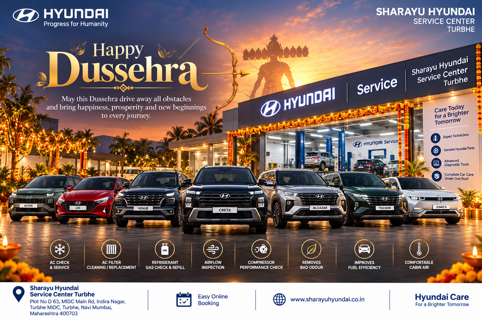 Happy Dussehra 2026 | Drive into Happiness with Sharayu Hyundai, Turbhe