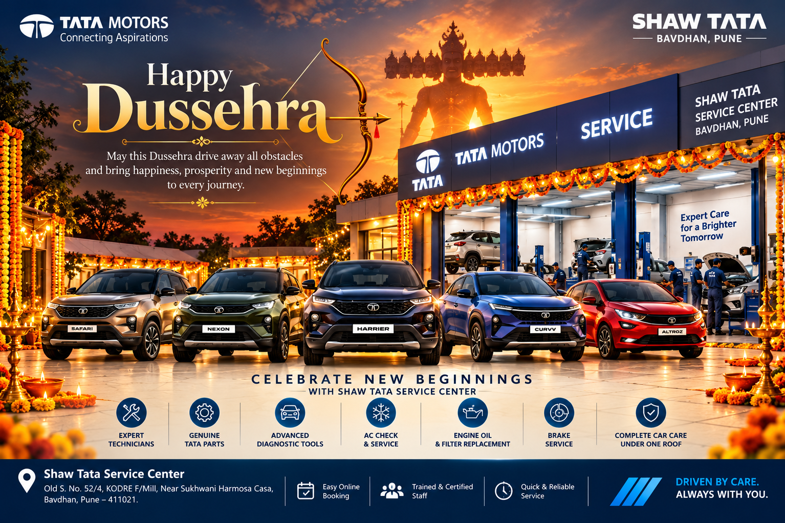 Happy Dussehra 2026 | Celebrate New Beginnings with Shaw Tata Service Center, Bavdhan