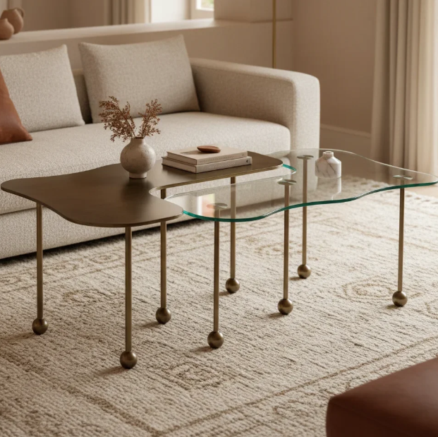 Glass Top Center Table Manufacturer in Delhi – Divine Oakwood Kirti Nagar