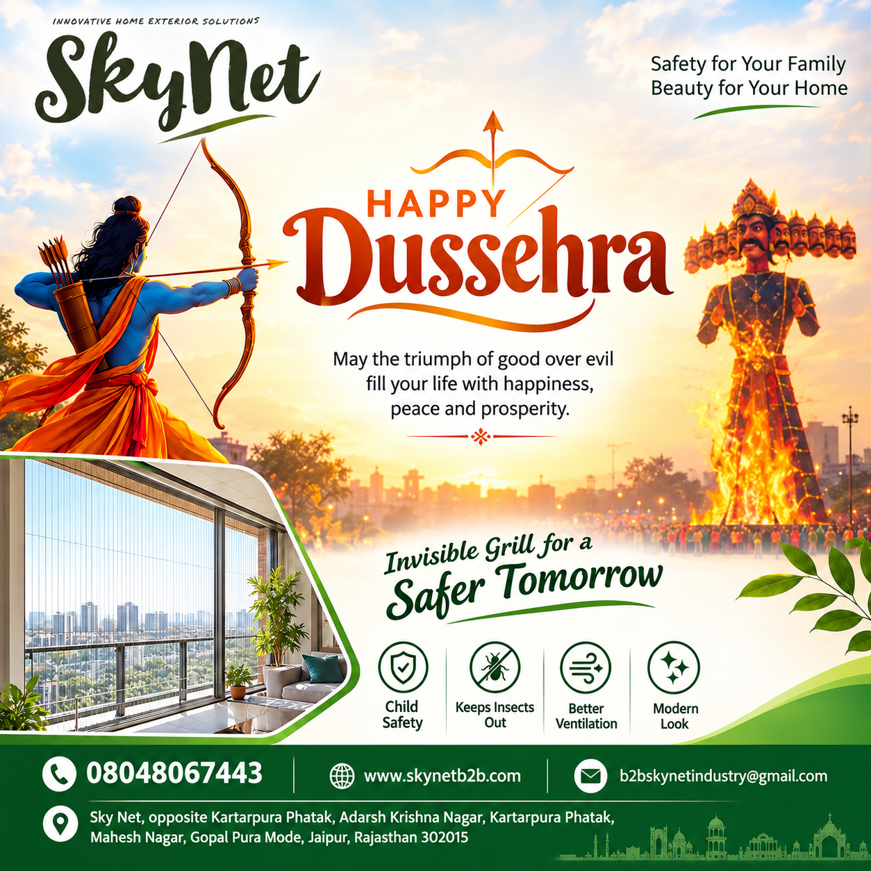 🏹 HAPPY DUSSEHRA FROM SkyNet Invisible Grill Dealer 🏹
