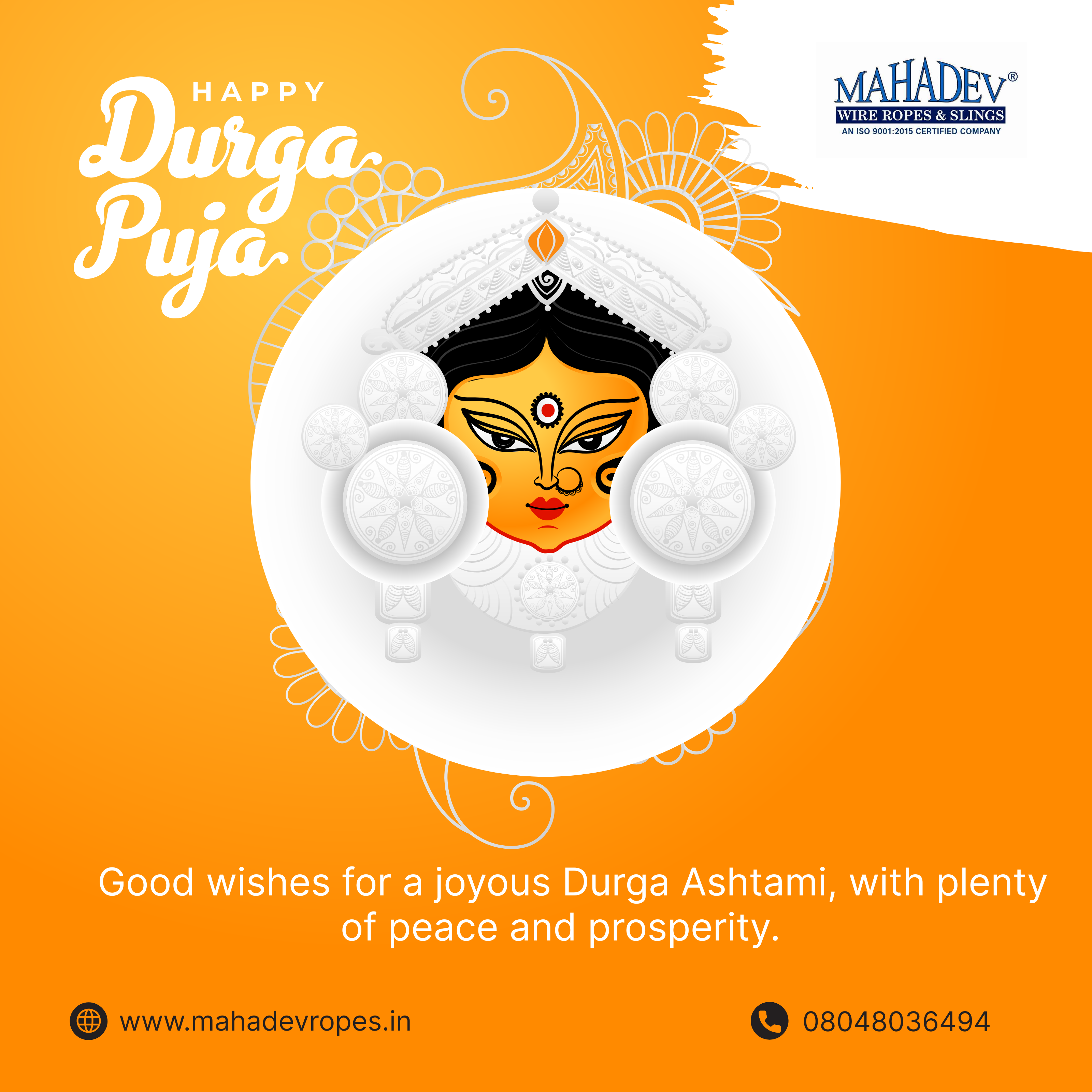 π±π« True strength begins with faith and grows with courage. On this Durga Ashtami, let the divine e...