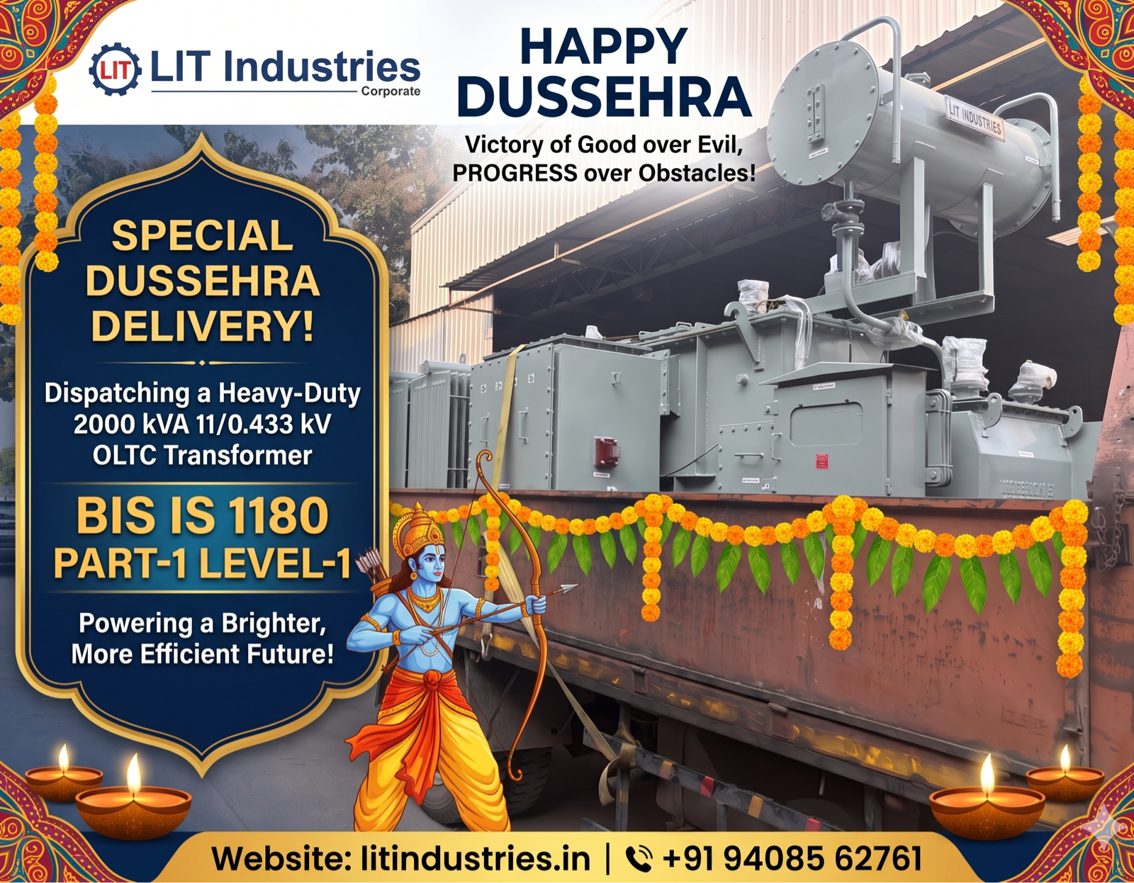 Powering Industrial Growth This Dussehra | Special Dispatch: 2000 kVA 11_0.433 kV OLTC Transformer