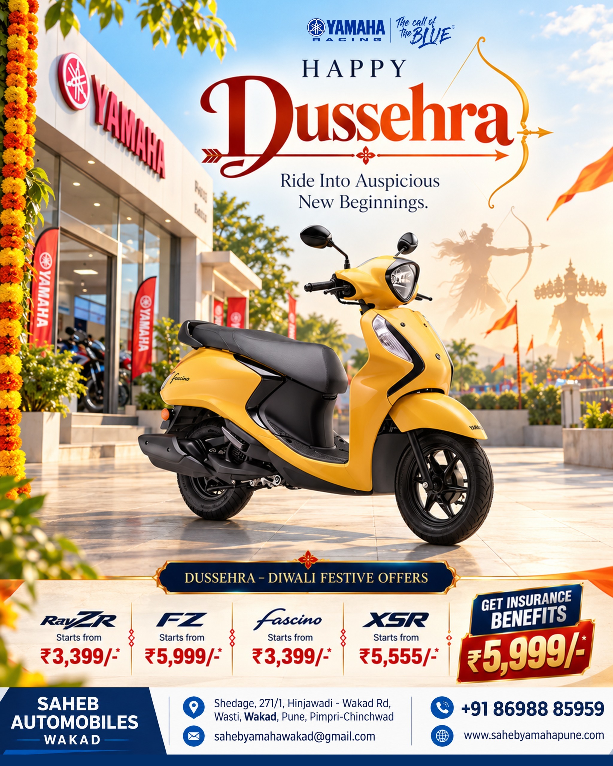 This Dussehra, Ride into New Beginnings with Saheb Yamaha!