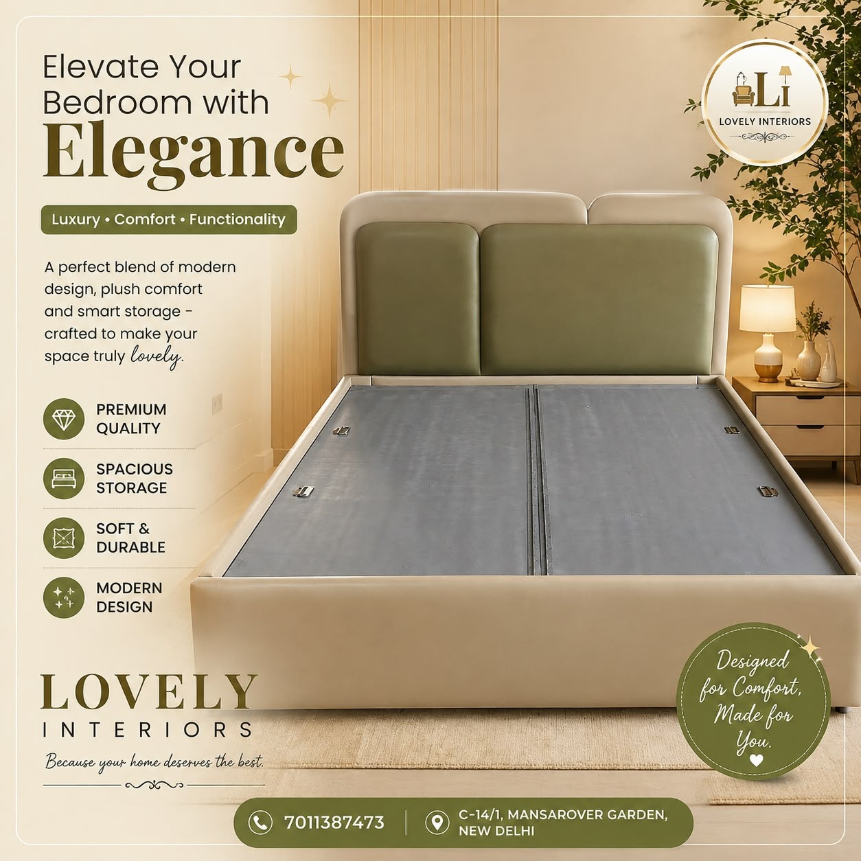 Dual tone Elegant beds in Kirti Nagar