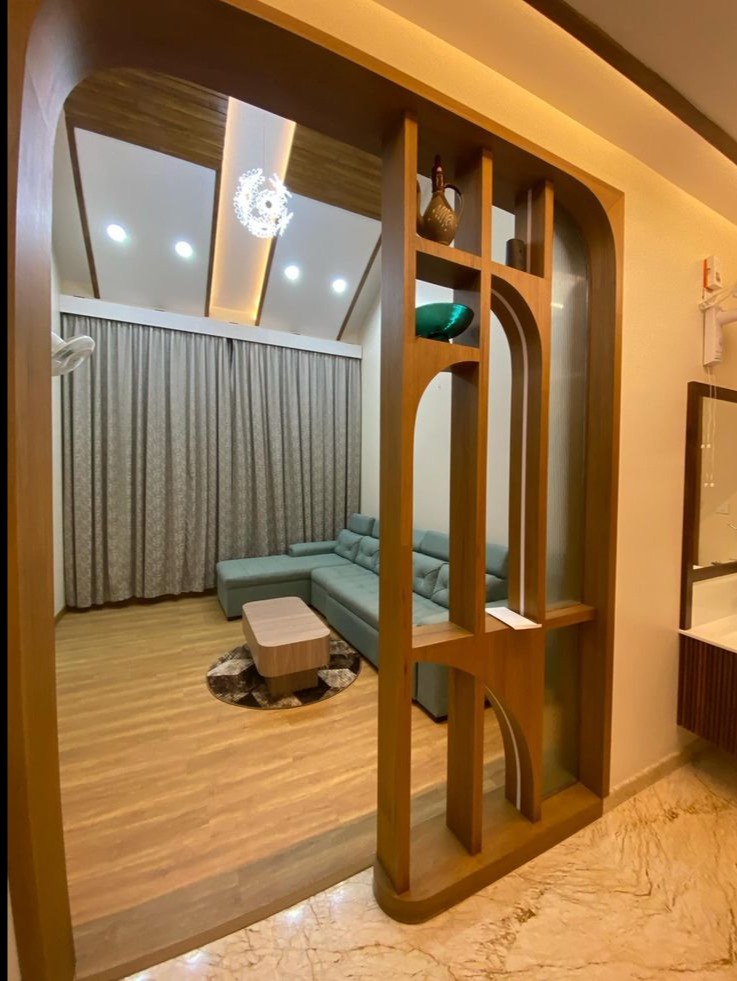 Wooden Arch Partition Design for Elegant Homes | Porur