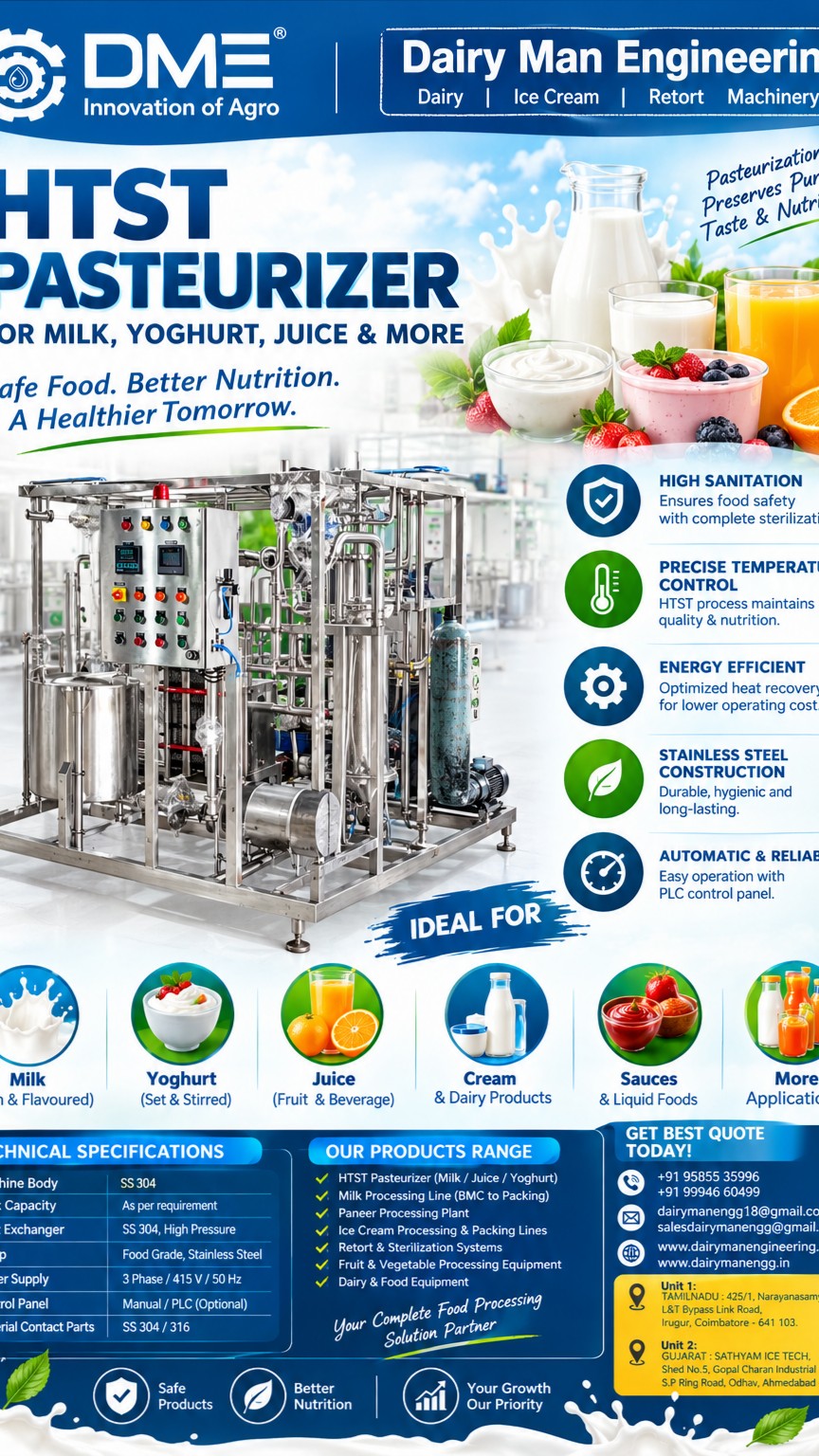 Dairy equipment in Coimbatore