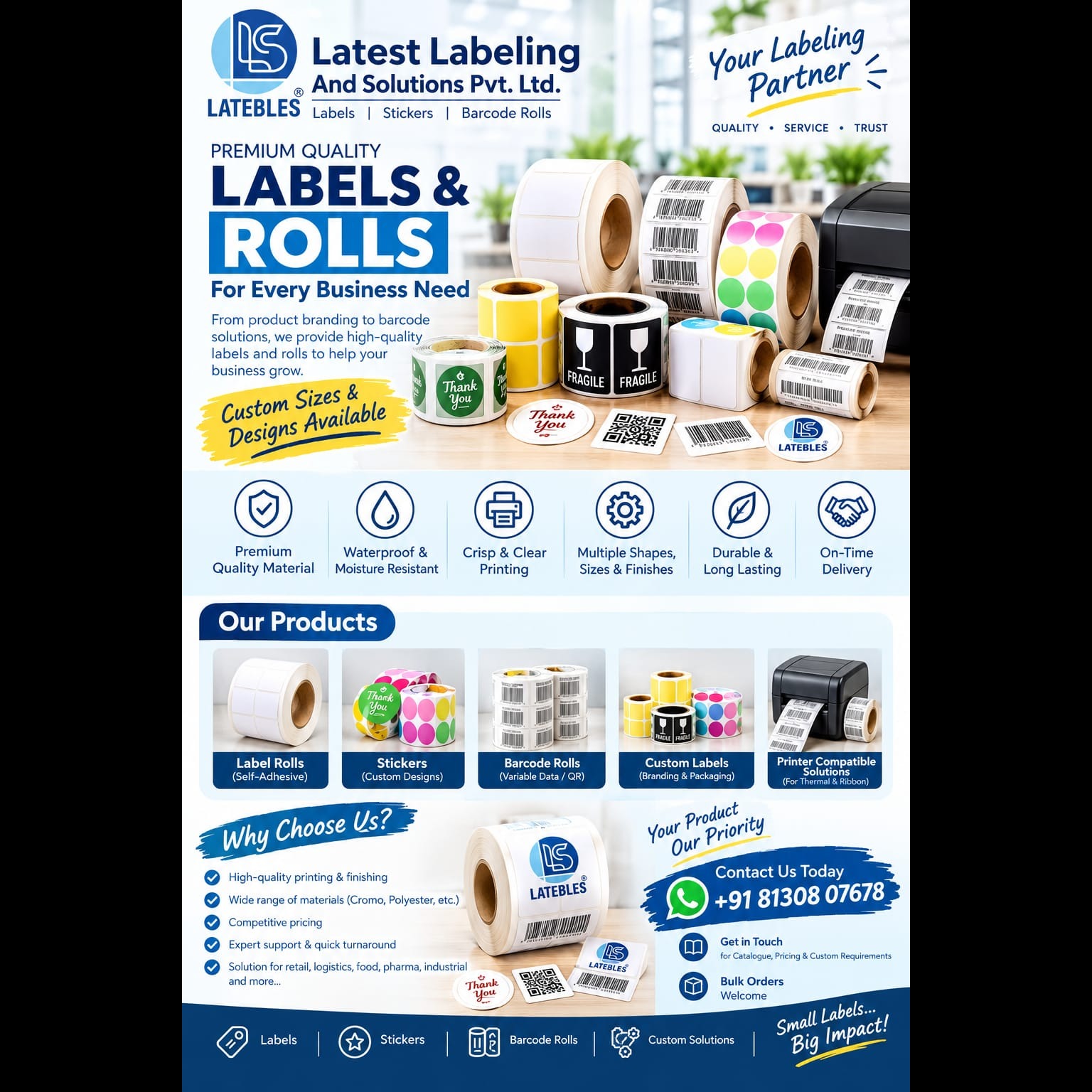 We are deal in "Barcode Roll" in Hapur.... We are deal in "Barcodes, Labels, St... We are deal in '....