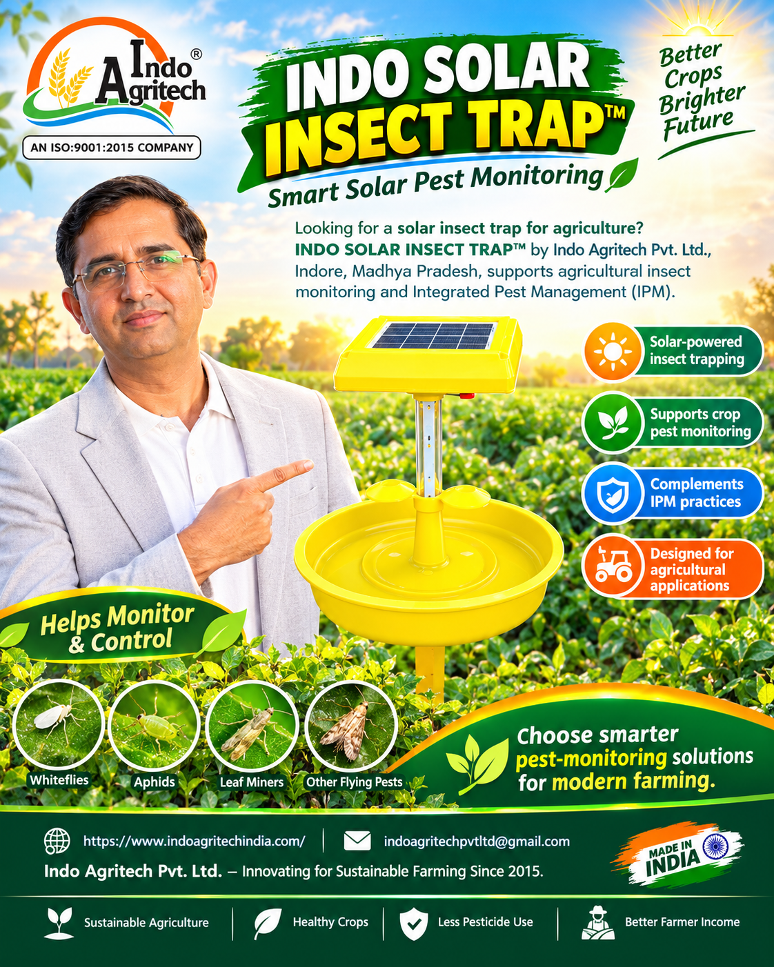 INDO MINI SOLAR TRAP™ – Smart Solar Pest Monitoring 🌱