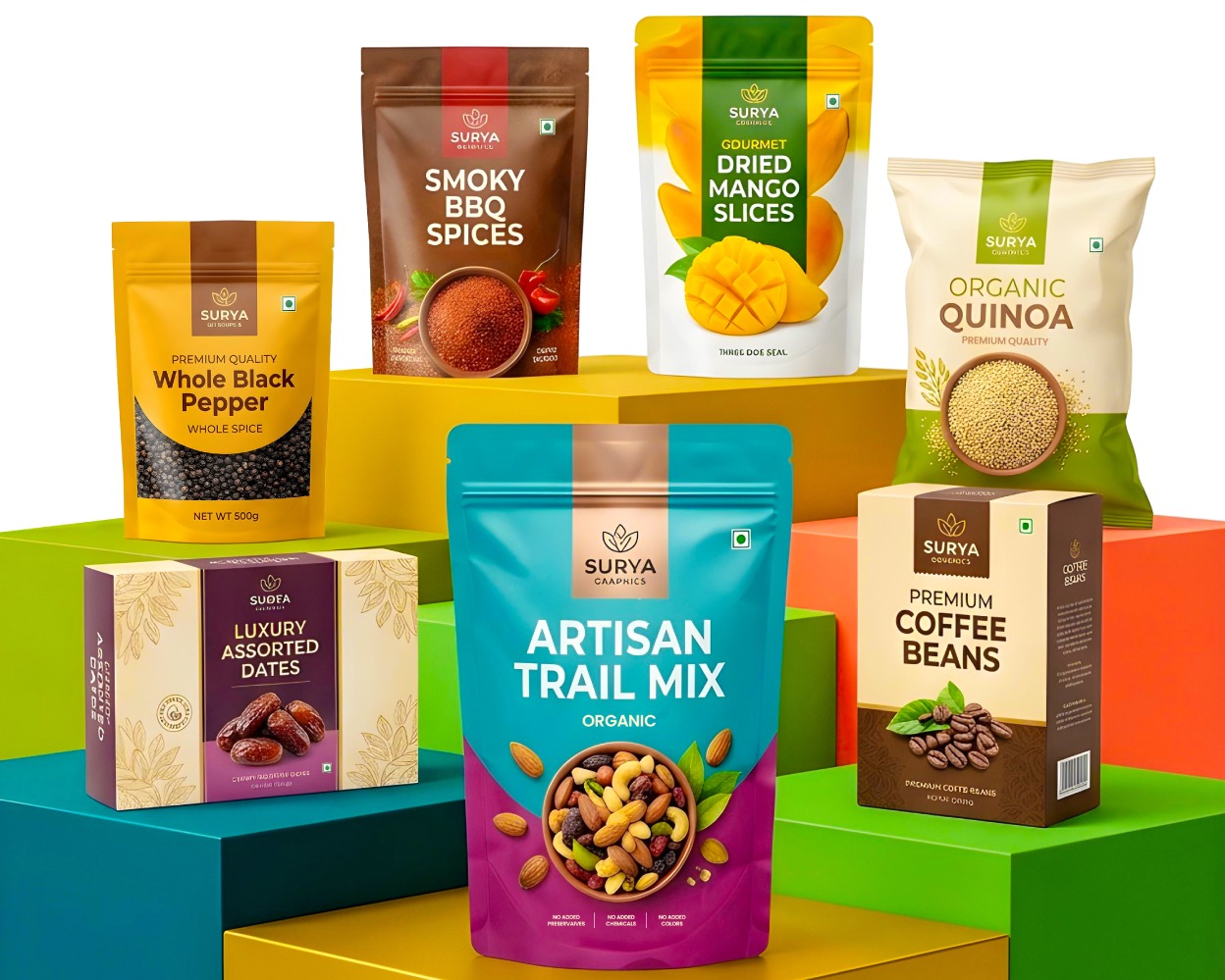 Custom Printed Pouches & Mono Carton Boxes in Coimbatore