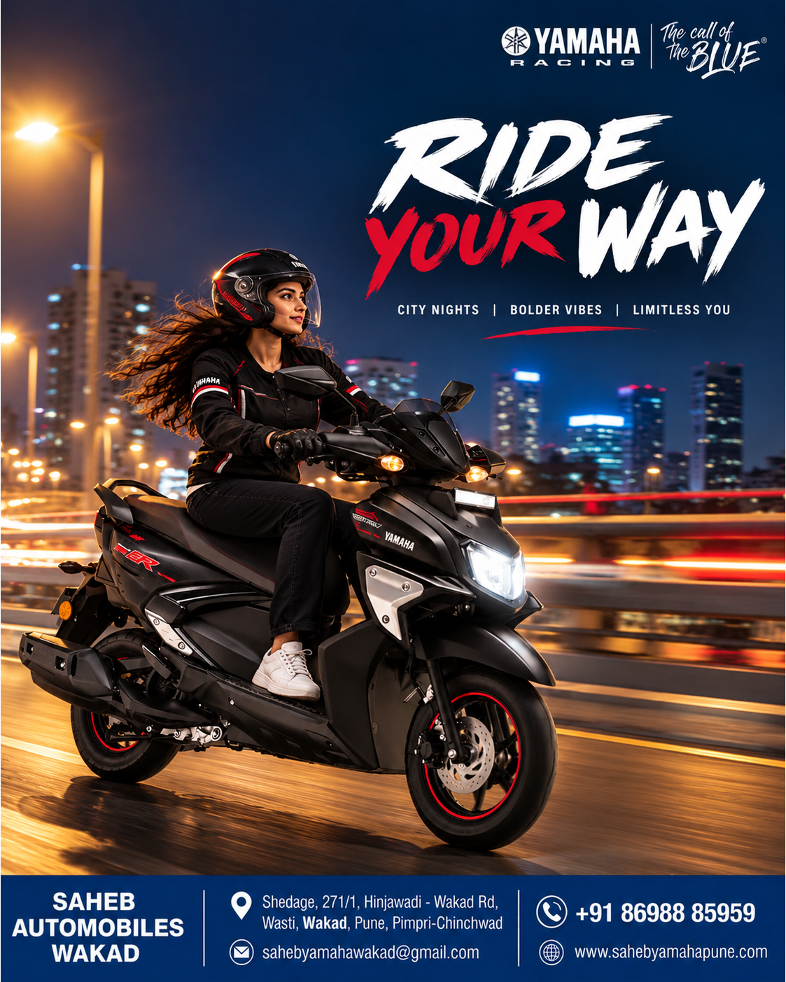Ride Your Way – Own the Night with Yamaha | Saheb Automobiles Wakad
