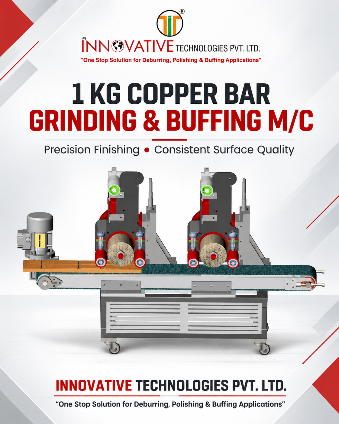 1 Kg Copper Bar Grinding & Buffing M/C in Ahmedabad.