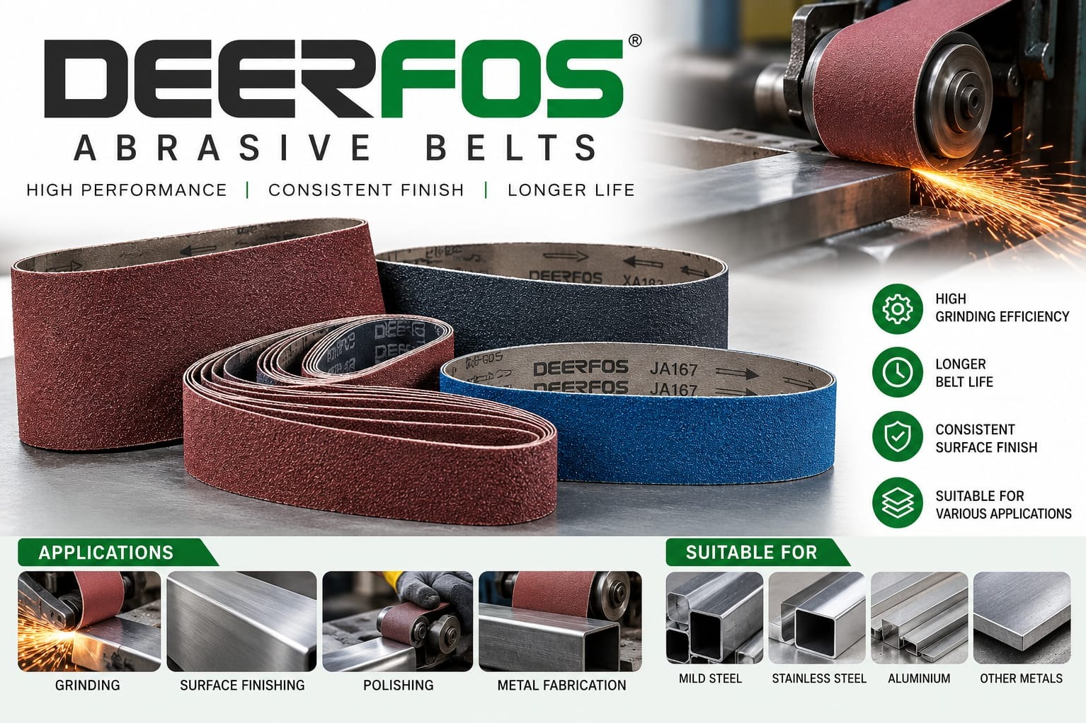 DEERFOS ABRASIVE BELTS | INDUSTRIAL SURFACE FINISHING SOLUTIIONS .