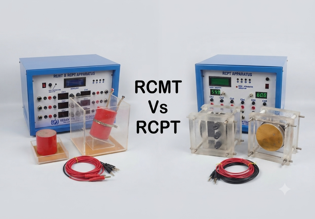Comparison Between RCMT and RCPT for Concrete Durability Evaluation