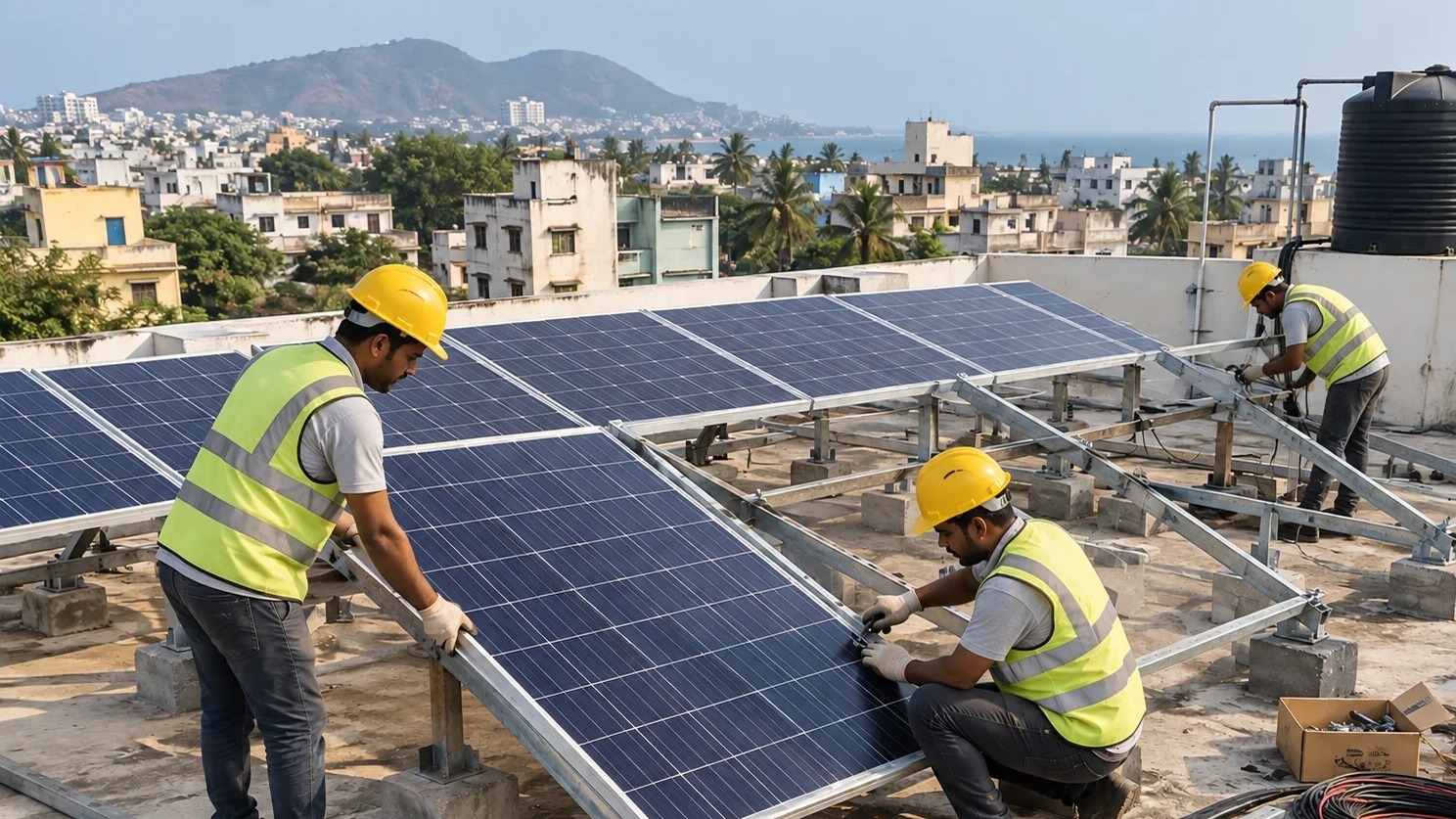 RESIDENTIAL SOLAR PANEL INSTALLATION IN KALUPUR, AHMEDABAD