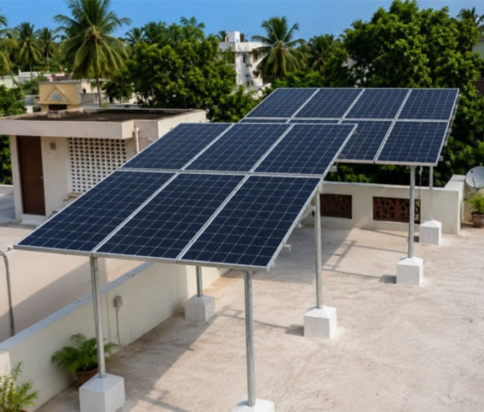 RESIDENTIAL SOLAR PANEL INSTALLATION IN KHANPUR, AHMEDABAD