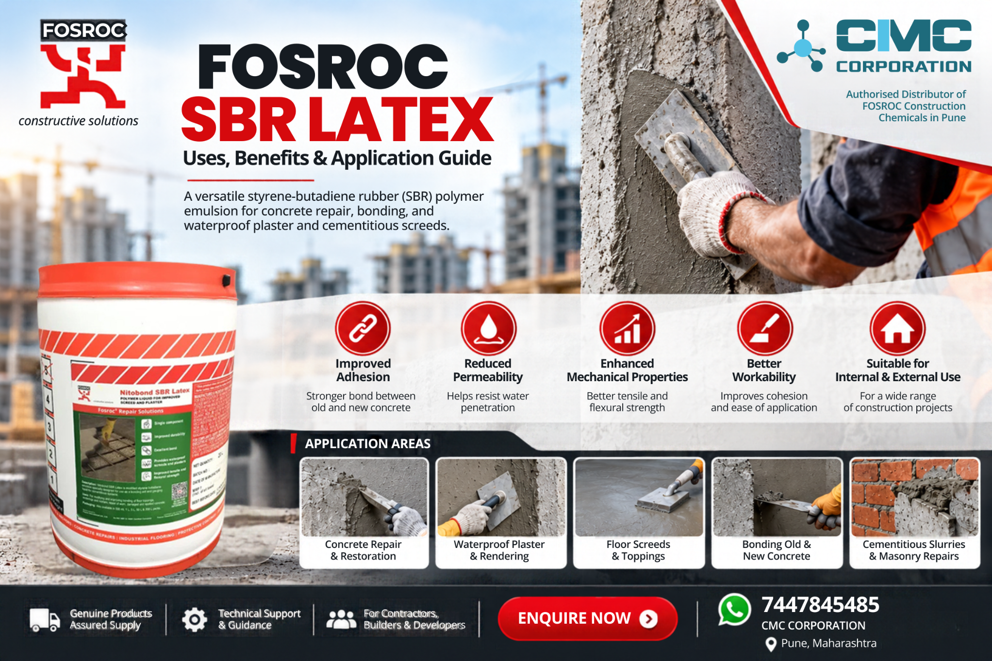 Fosroc SBR Latex: Uses, Benefits & Application Guide