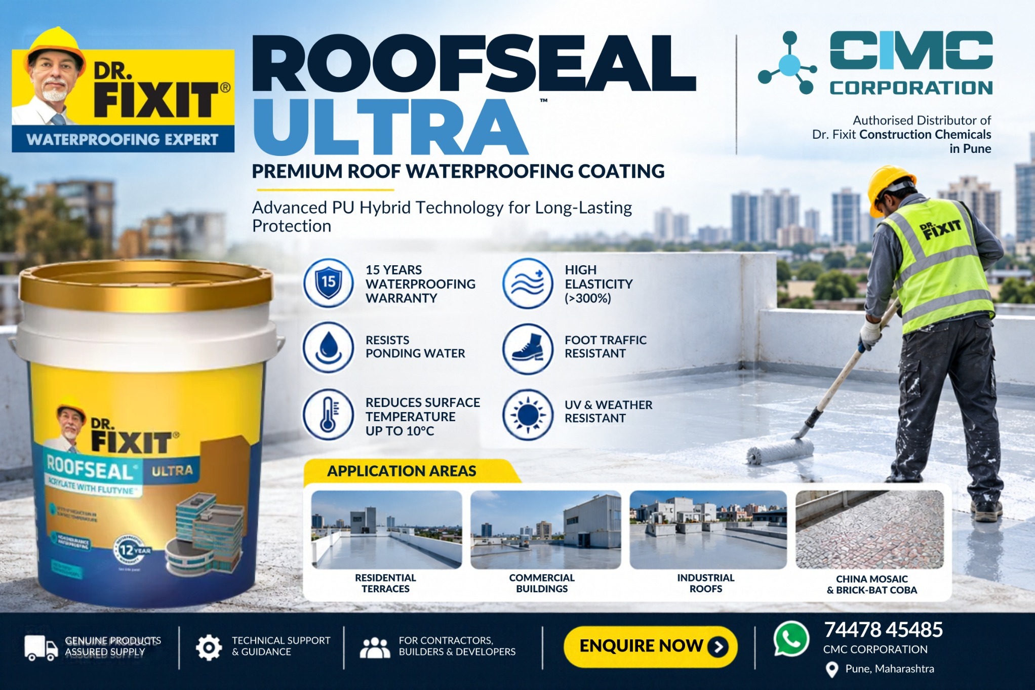Dr. Fixit Roofseal Ultra – Benefits, Uses & Application