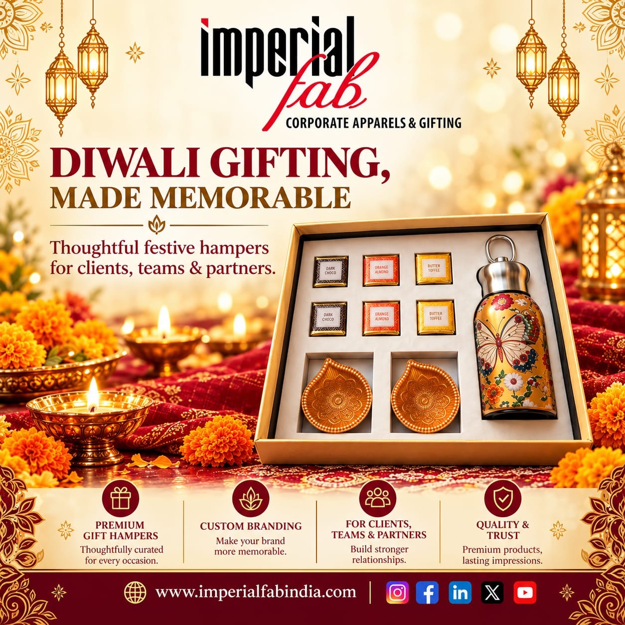 Diwali Corporate Gifts & Festive Hampers by Imperial Fab
